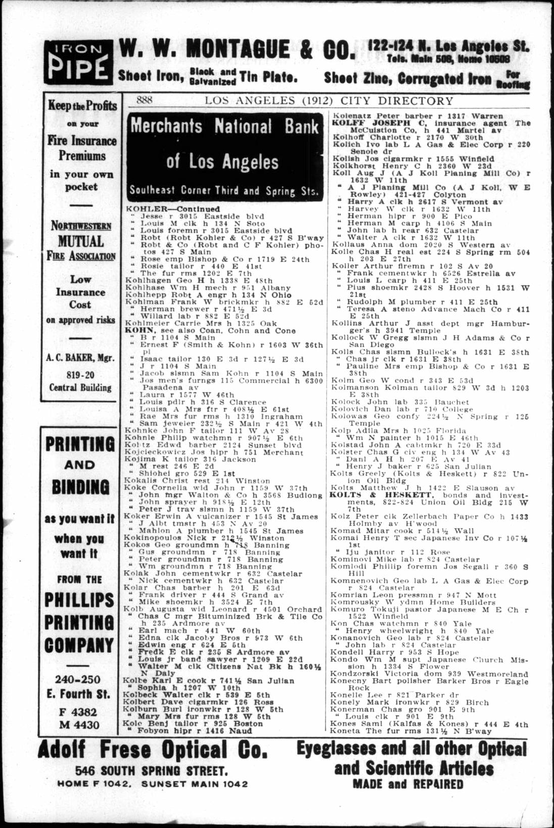 Document image missing. Admin needs to fix. 1912 Los Angeles City Directory. p888 Komad.jpg