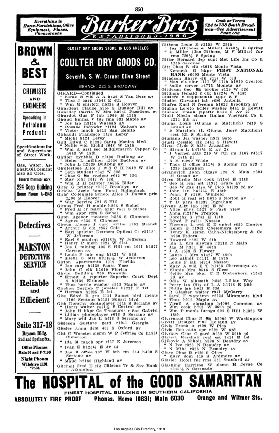 Document image missing. Admin needs to fix. 1918 Los Angeles City Directory. p850 Guiras.jpeg