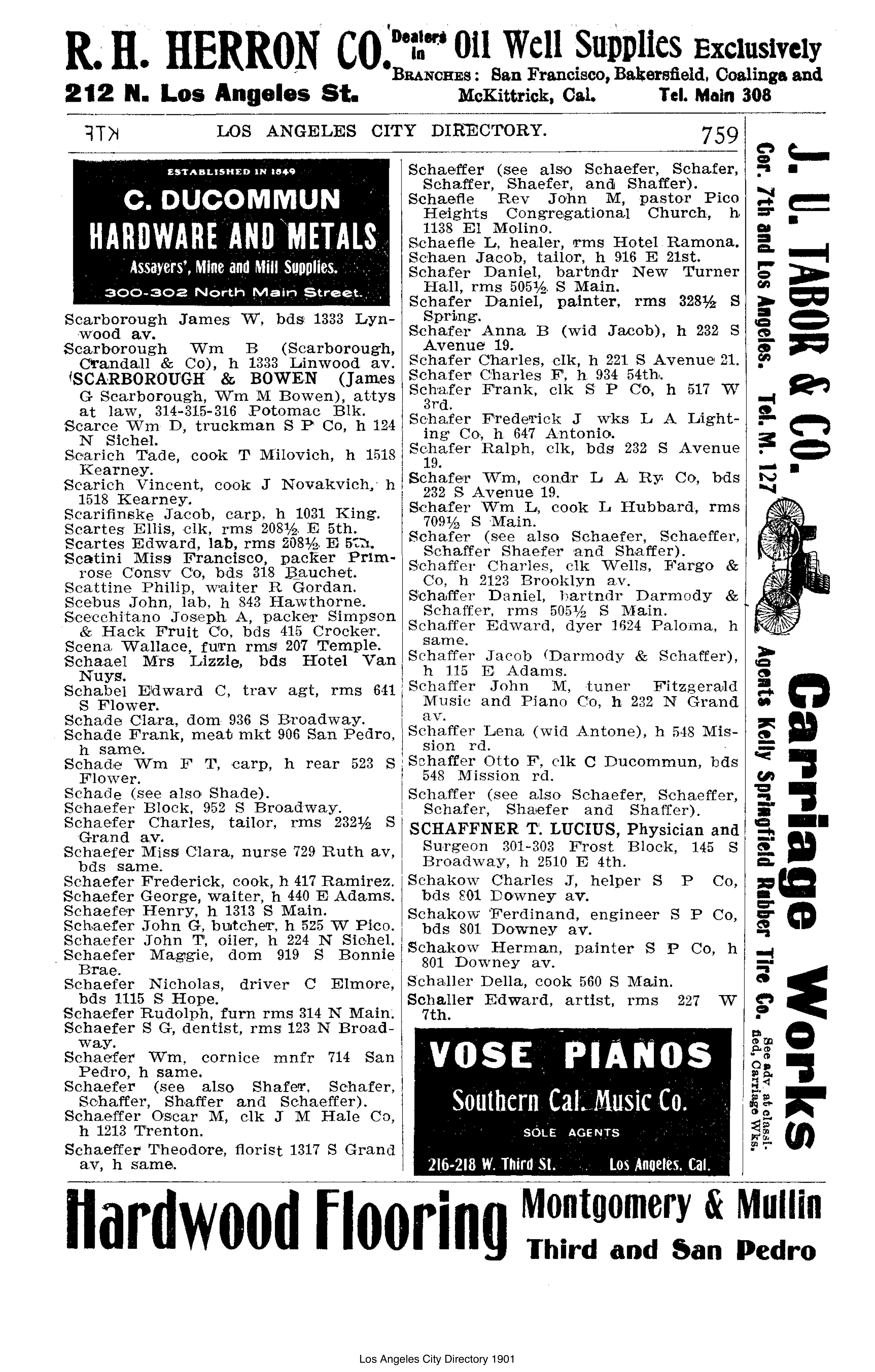 Document image missing. Admin needs to fix. 1901 Los Angeles City Directory. p759. Scarich-Tade & Vincent.png