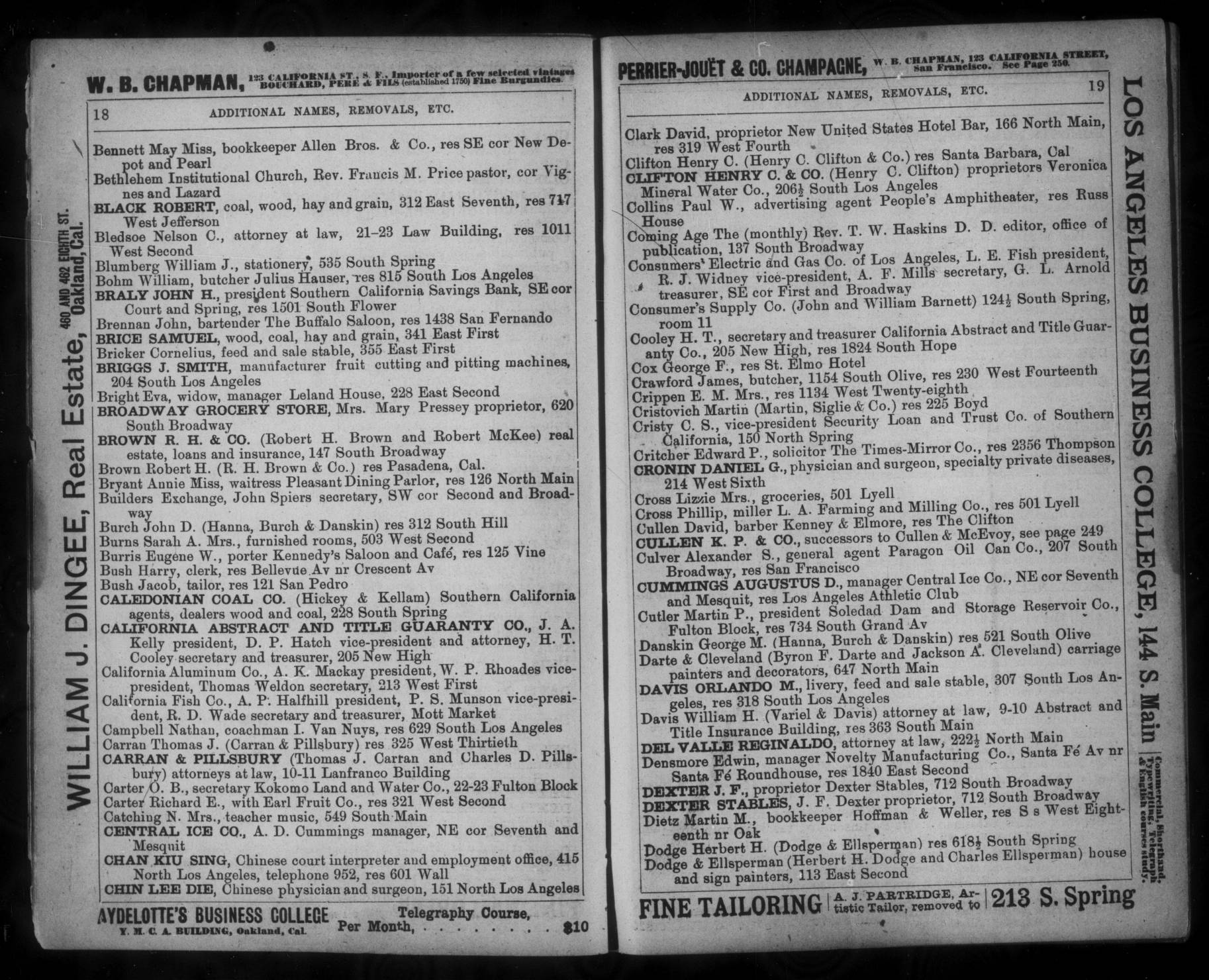 Document image missing. Admin needs to fix. 1893 Los Angeles City Directory p19-addendum. Cristovich [Martin Kristovich].jpg