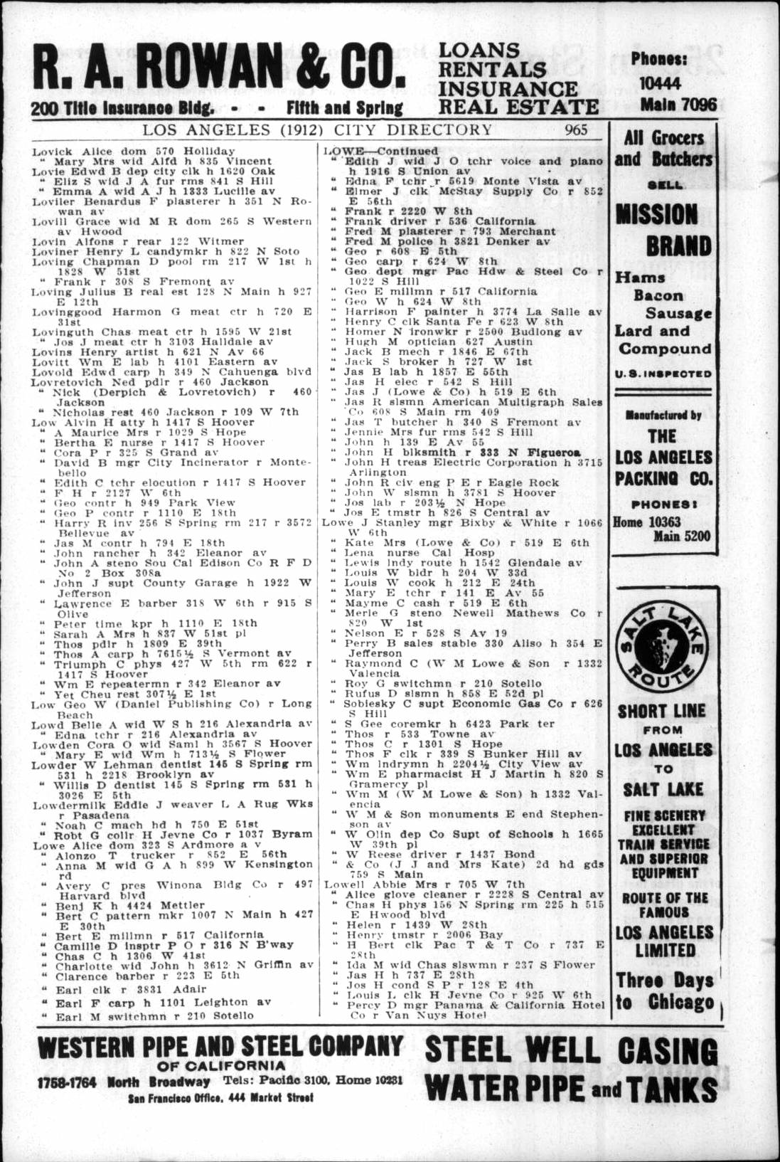 Document image missing. Admin needs to fix. 1912 Los Angeles City Directory. p965 Lovretovich.jpg