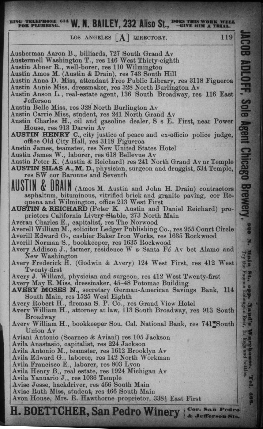 Document image missing. Admin needs to fix. 1893 Los Angeles City Directory p119. Aviani.jpg