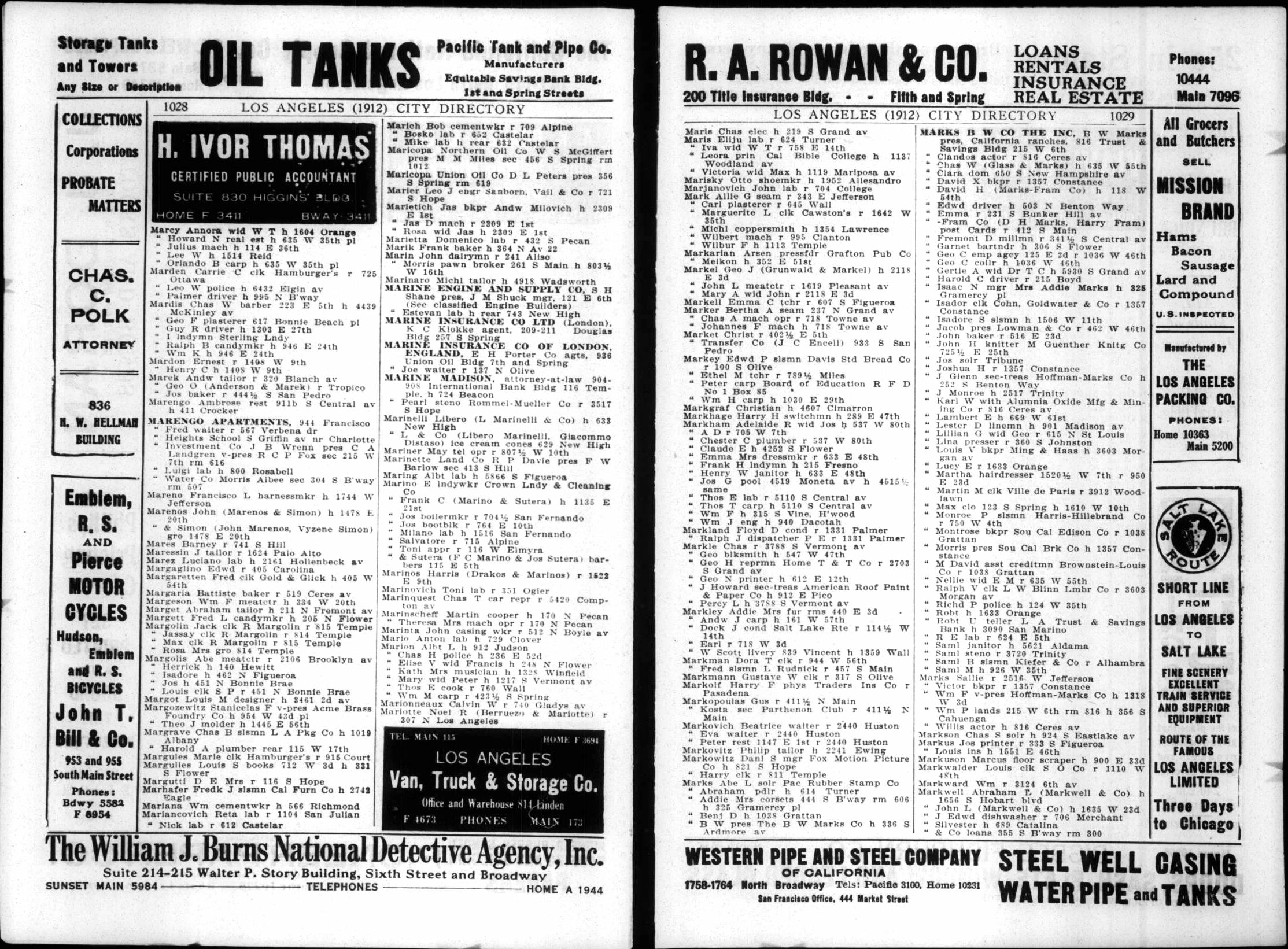 Document image missing. Admin needs to fix. 1912 Los Angeles City Directory. p1028 Jas Marietich. Markovich.jpg