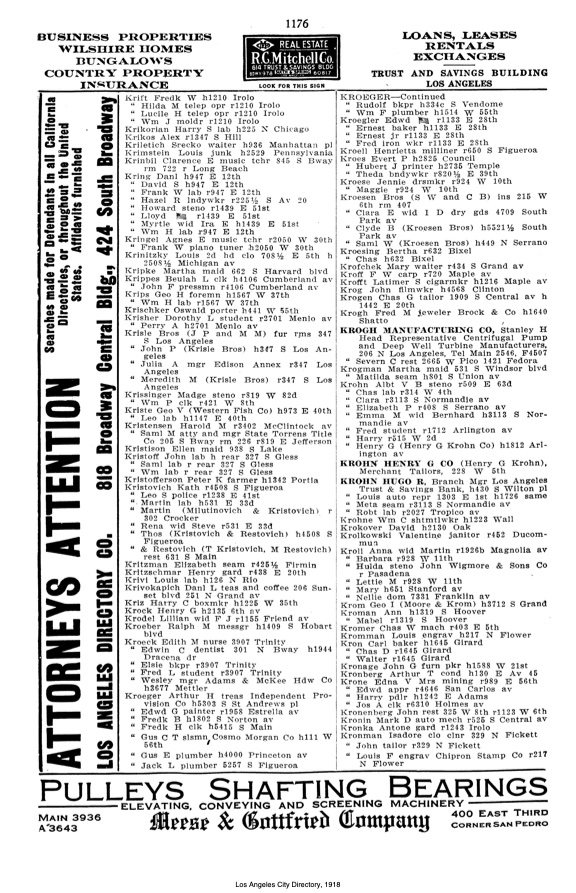 Document image missing. Admin needs to fix. 1918 Los Angeles City Directory. p1176. Kristovich.jpeg