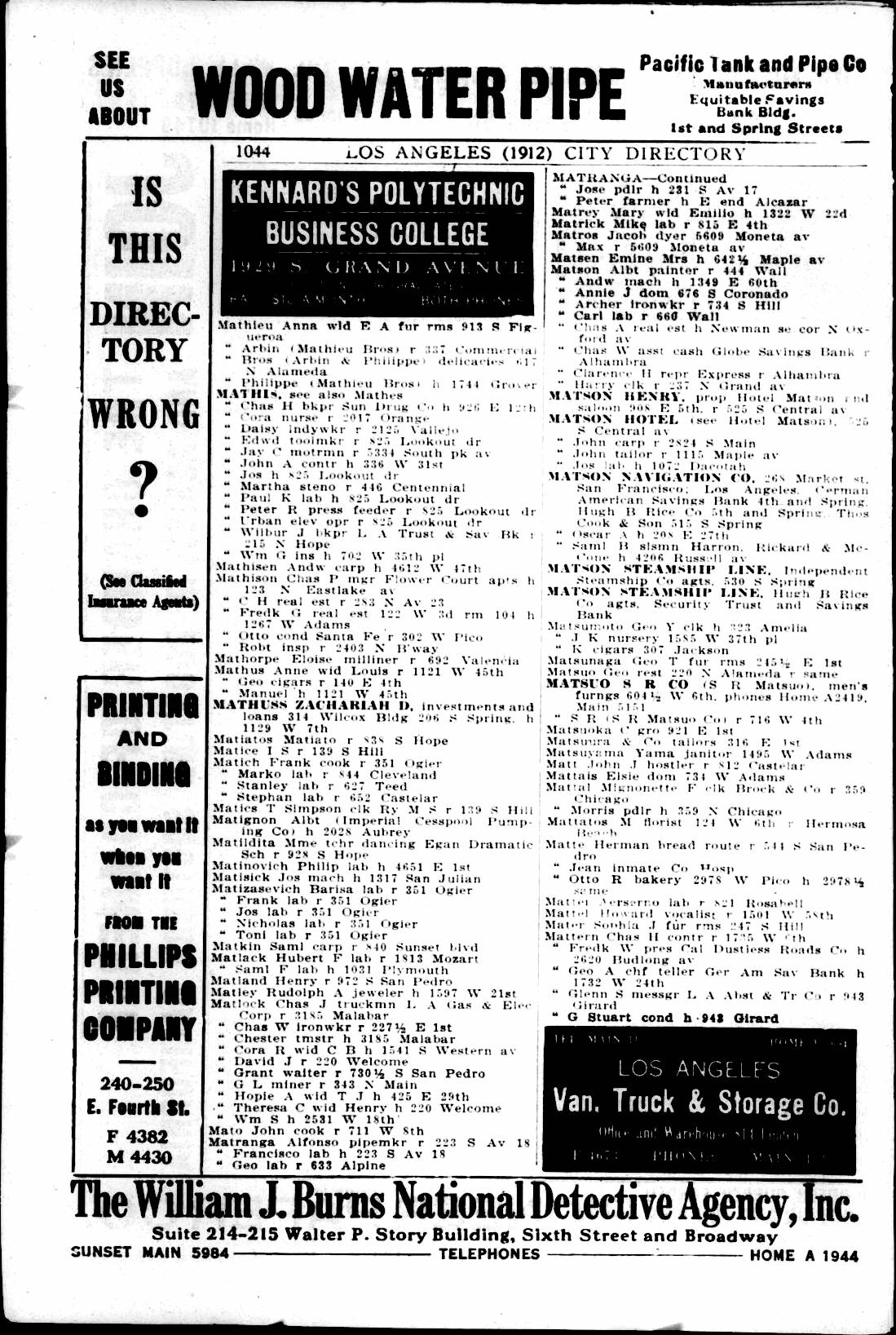 Document image missing. Admin needs to fix. 1912 Los Angeles City Directory. p1044 Matich.jpg