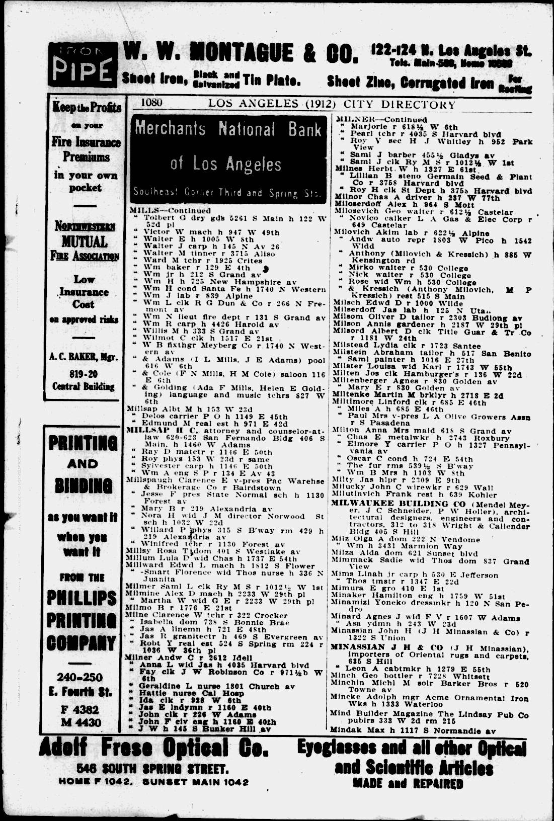 Document image missing. Admin needs to fix. 1912 Los Angeles City Directory. p1080 Milosevich. Milovich. Milutinvich.jpg