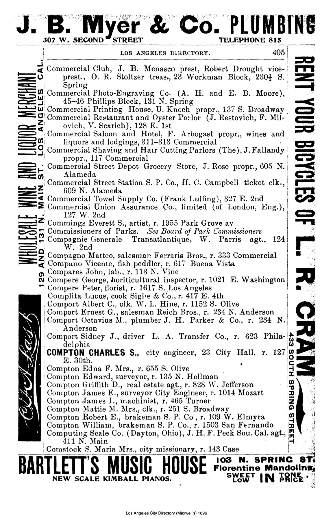 Document image missing. Admin needs to fix. 1896 Los Angeles City Directory. p405. Compita. Commercial Restaurant.jpg