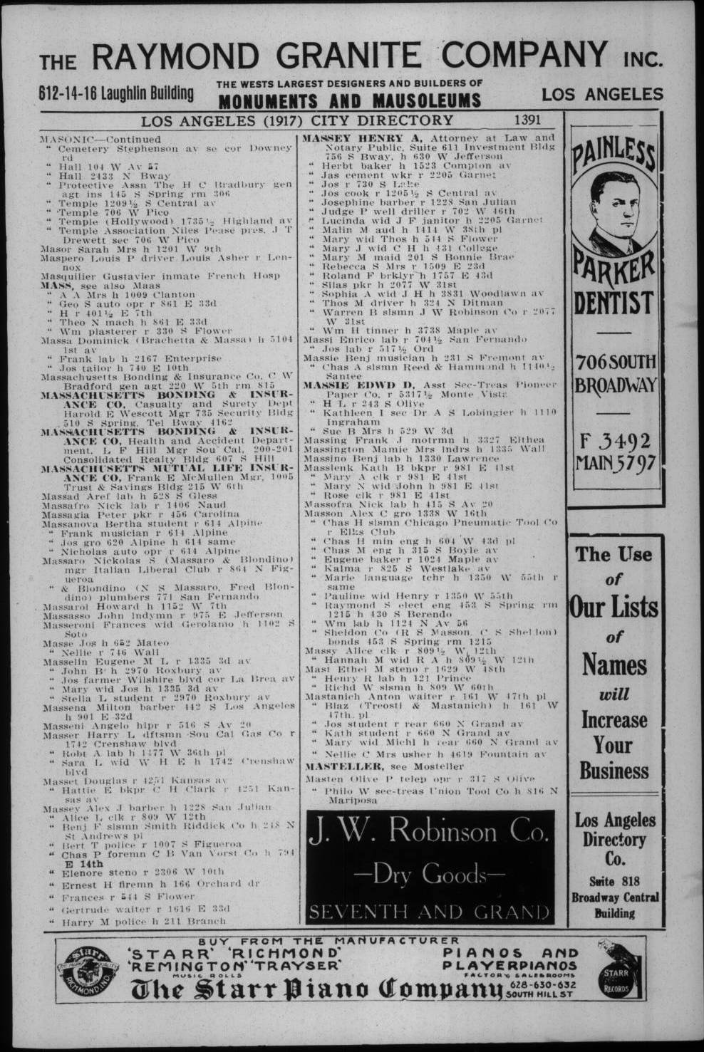 Document image missing. Admin needs to fix. 1917 Los Angeles City Directory. p1391. Mastinich.jpg