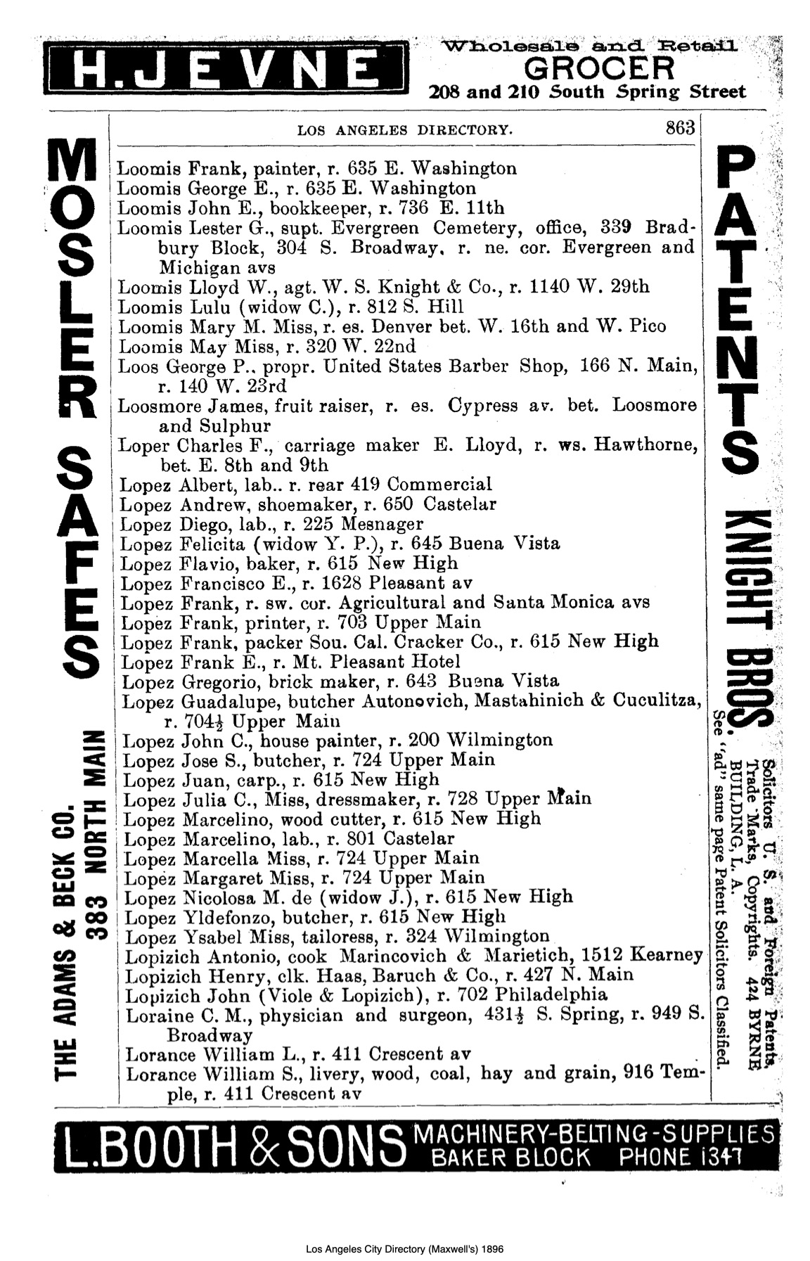 Document image missing. Admin needs to fix. 1896 Los Angeles City Directory. p863. Lopizich.jpg