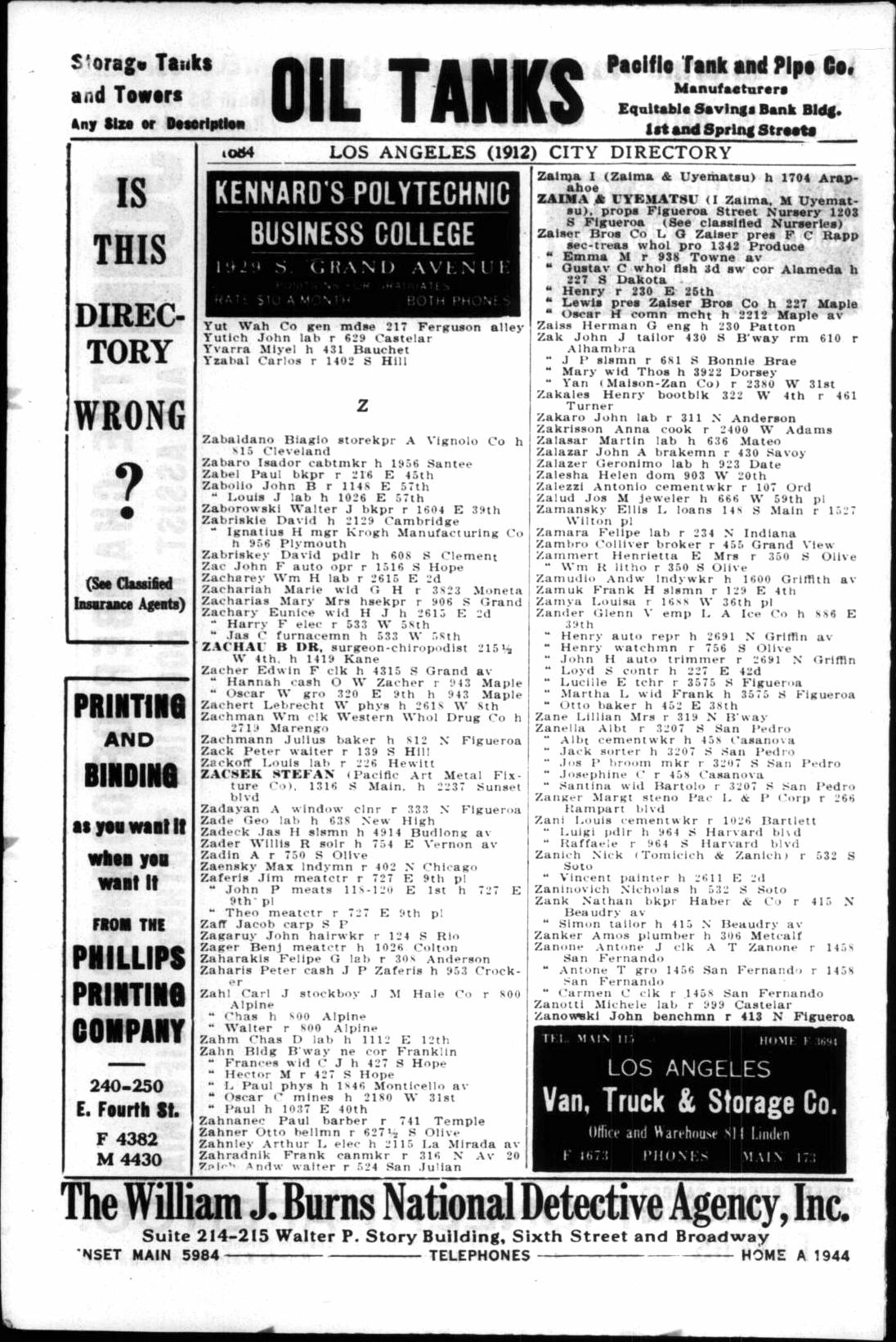 Document image missing. Admin needs to fix. 1912 Los Angeles City Directory. p1684 Zanich.jpg