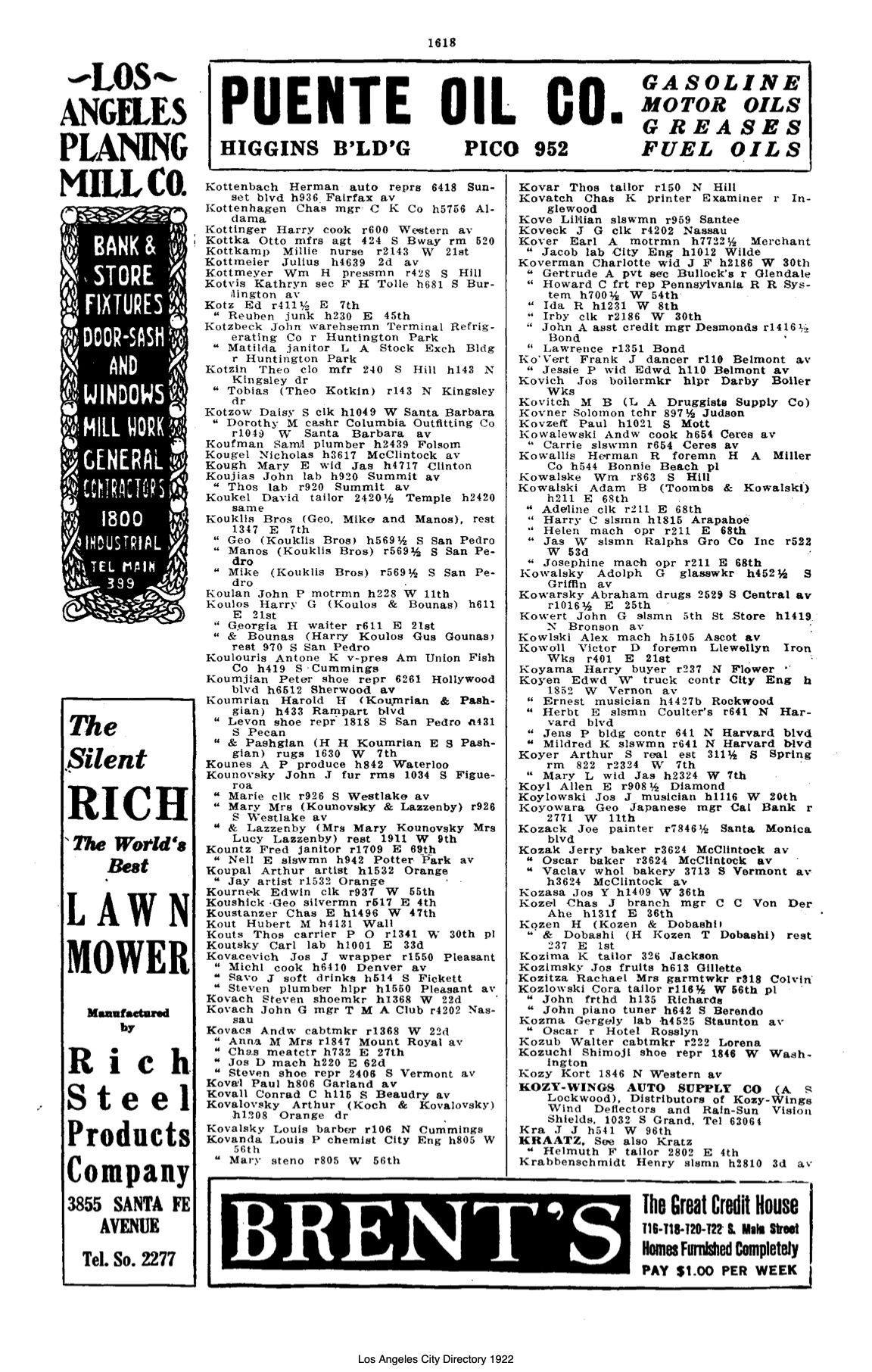 Document image missing. Admin needs to fix. 1922 Los Angeles City Directory. p1818. Kovacevich.jpg