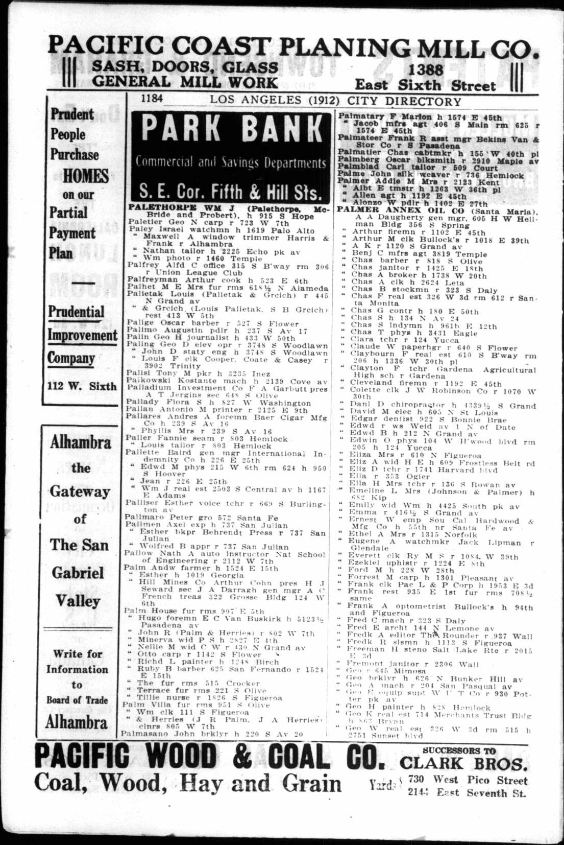 Document image missing. Admin needs to fix. 1912 Los Angeles City Directory. p1184 Palietak.jpg