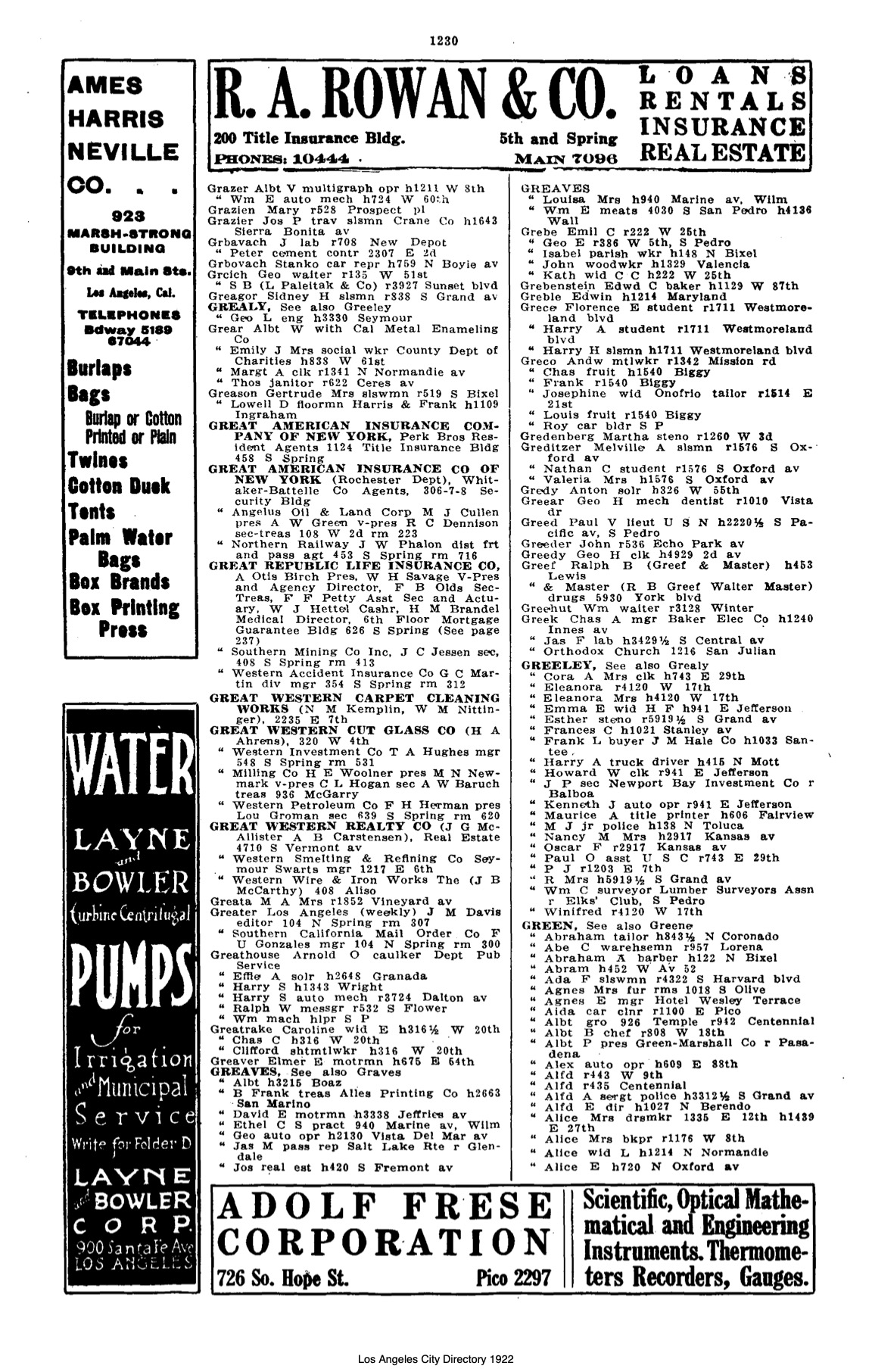 Document image missing. Admin needs to fix. 1922 Los Angeles City Directory. p1230. Grcich.jpg