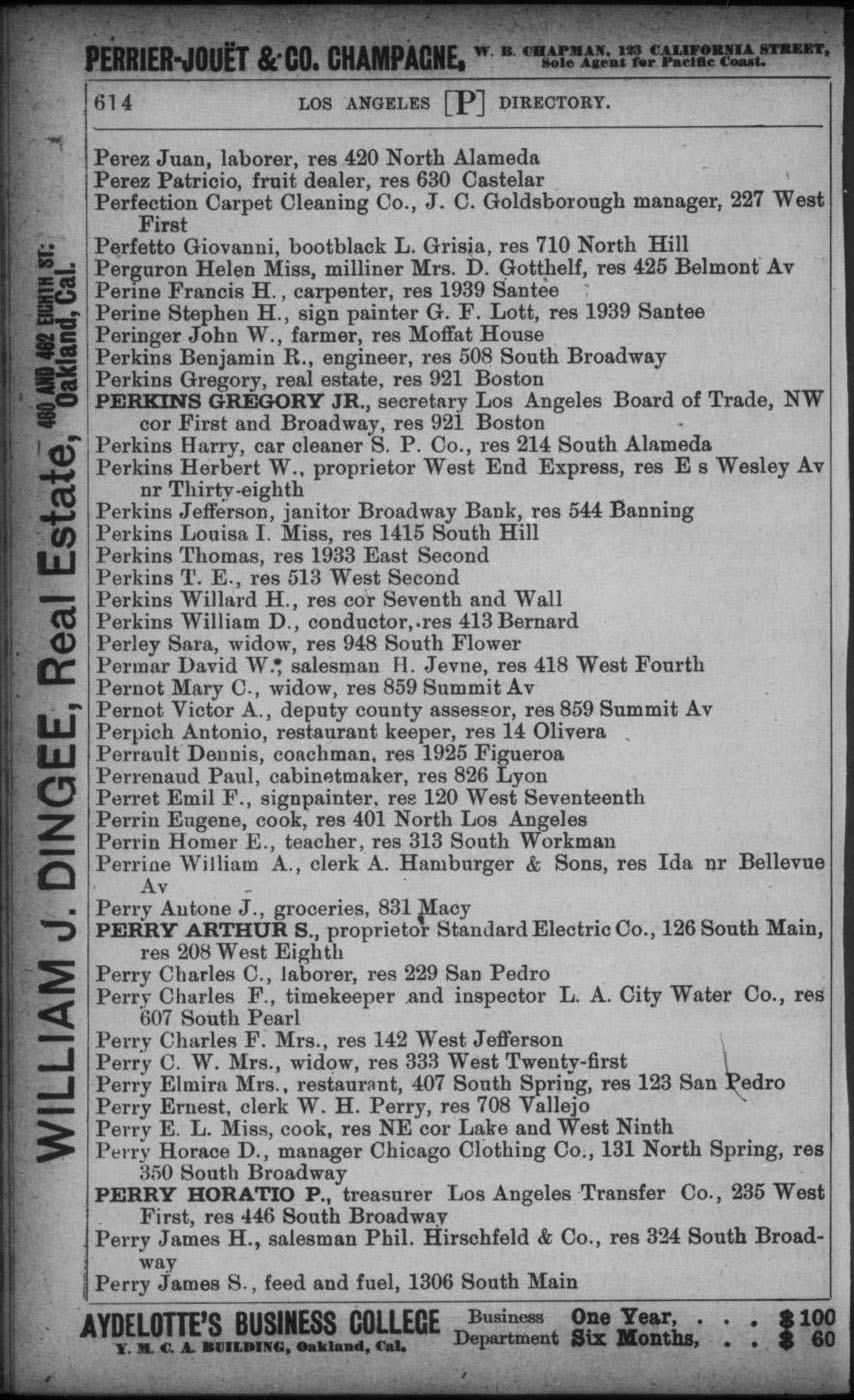 Document image missing. Admin needs to fix. 1893 Los Angeles City Directory p614. Perpich.jpg