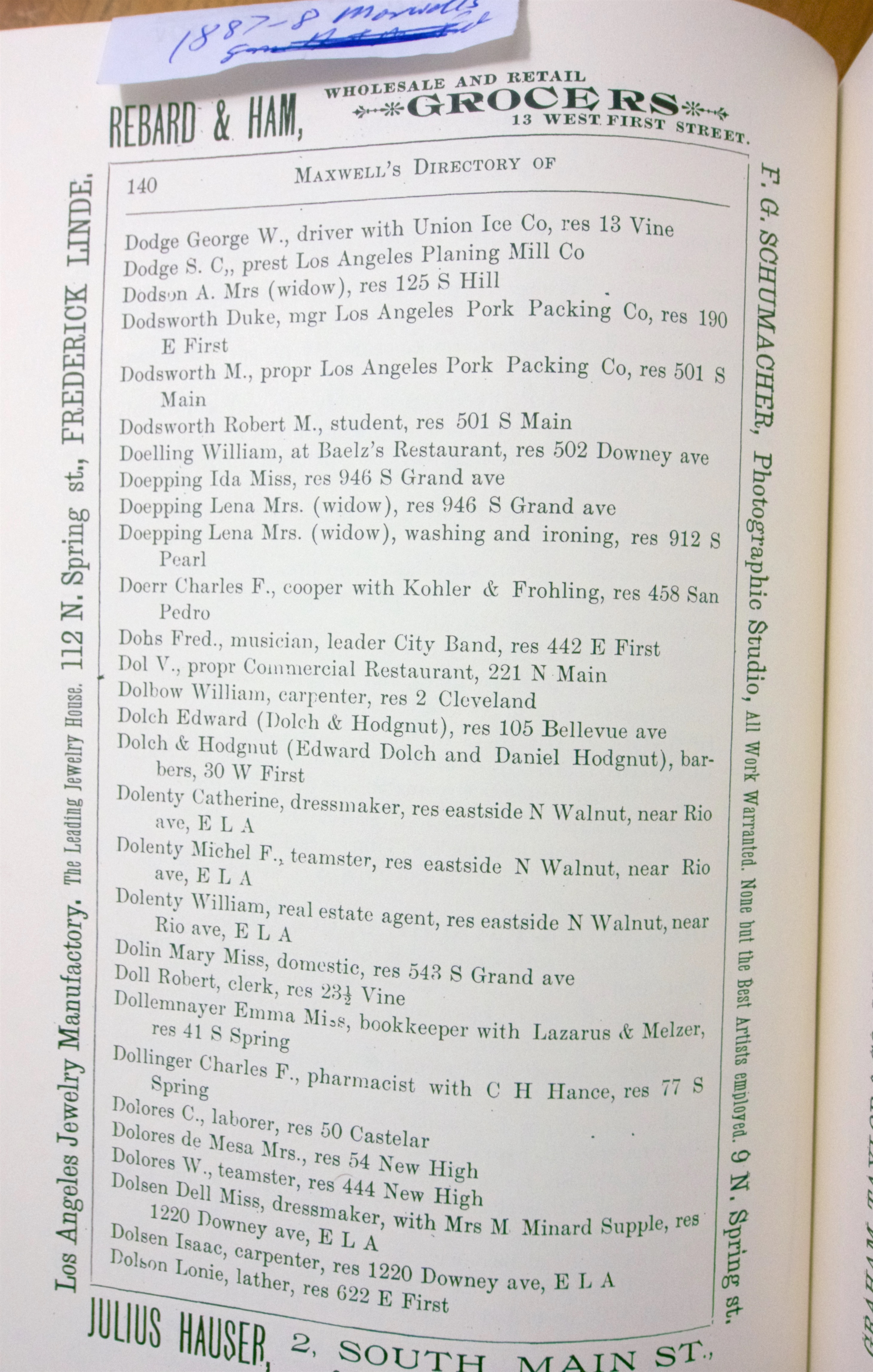 Document image missing. Admin needs to fix. 1887-8 Los Angeles City and County Guide. Maxwell's. p140. Dol resto.jpg