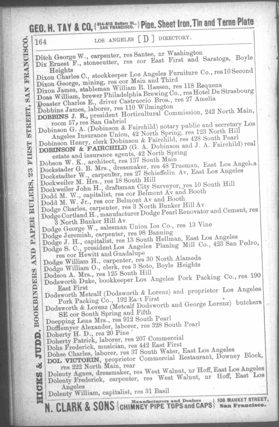 Document image missing. Admin needs to fix. 1887 Los Angeles City Directory. Corran. p164. Dol.jpg