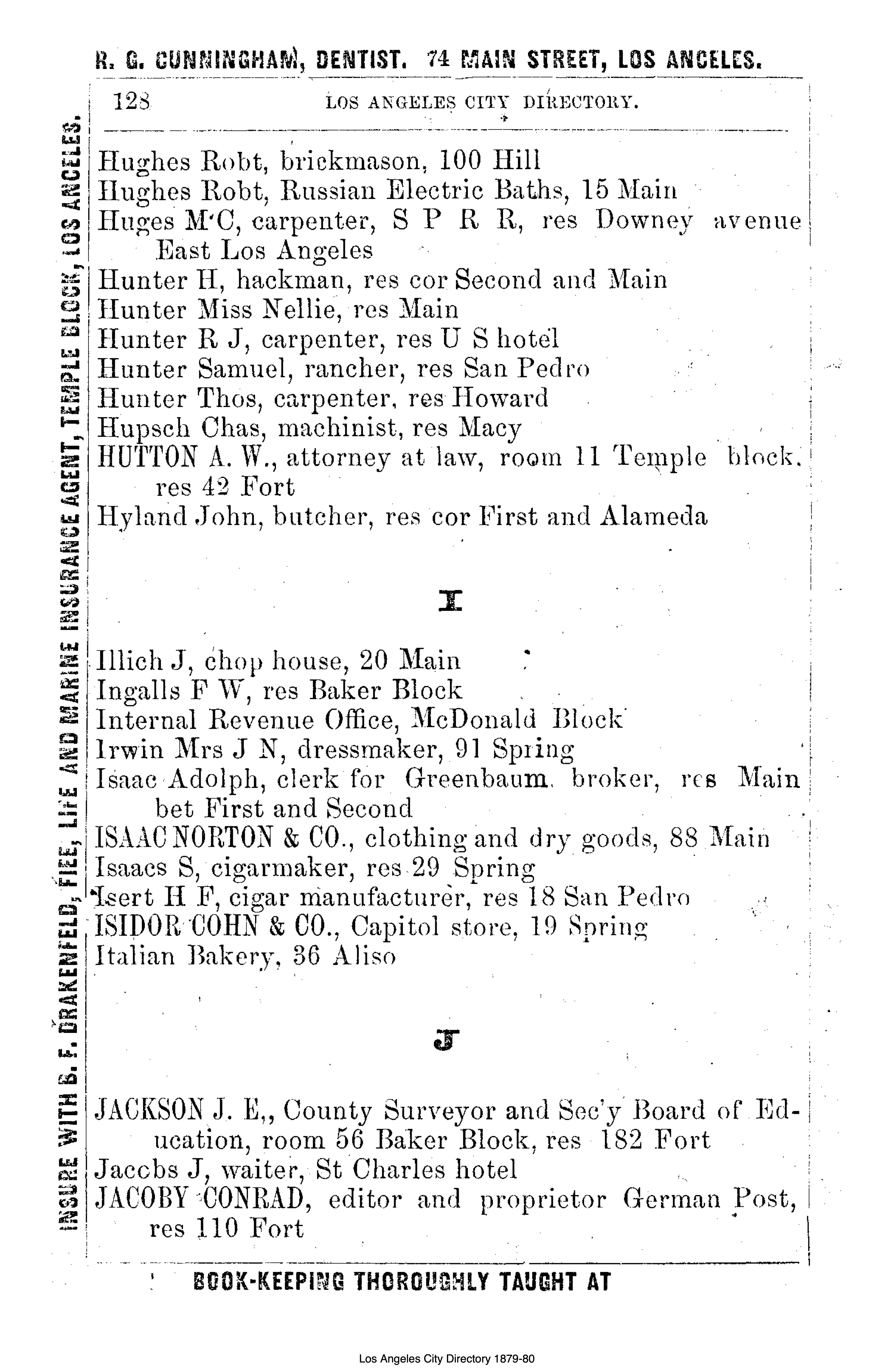 Document image missing. Admin needs to fix. 1879-80 LA City Directory.Morris&Wright. p128. Illich.jpg