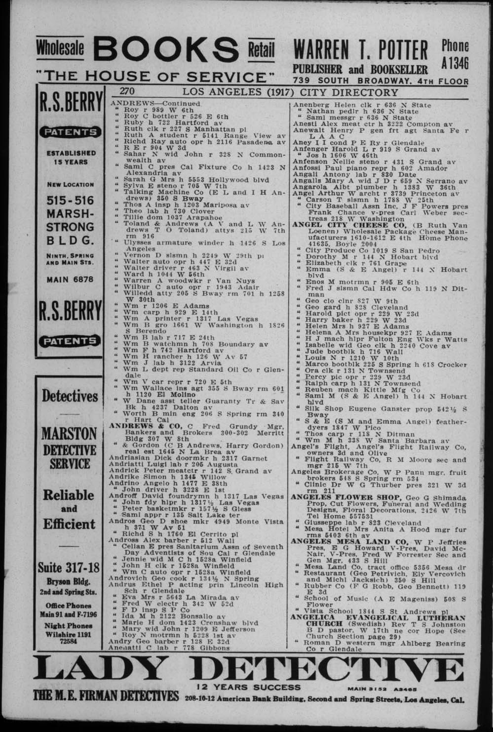 Document image missing. Admin needs to fix. 1917 Los Angeles City Directory. p270. Androvich.jpg