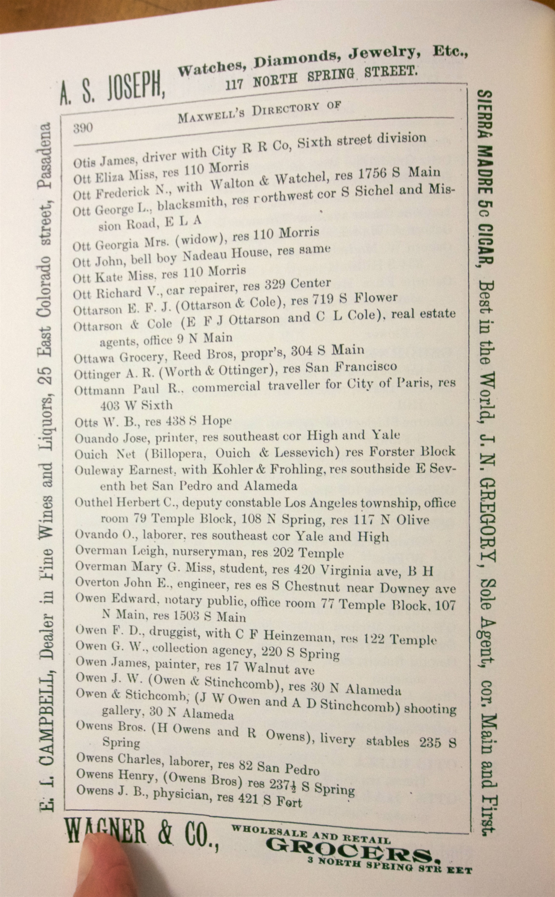 Document image missing. Admin needs to fix. 1887-8 Los Angeles City and County Guide. Maxwell's. p390. Ouich.jpg