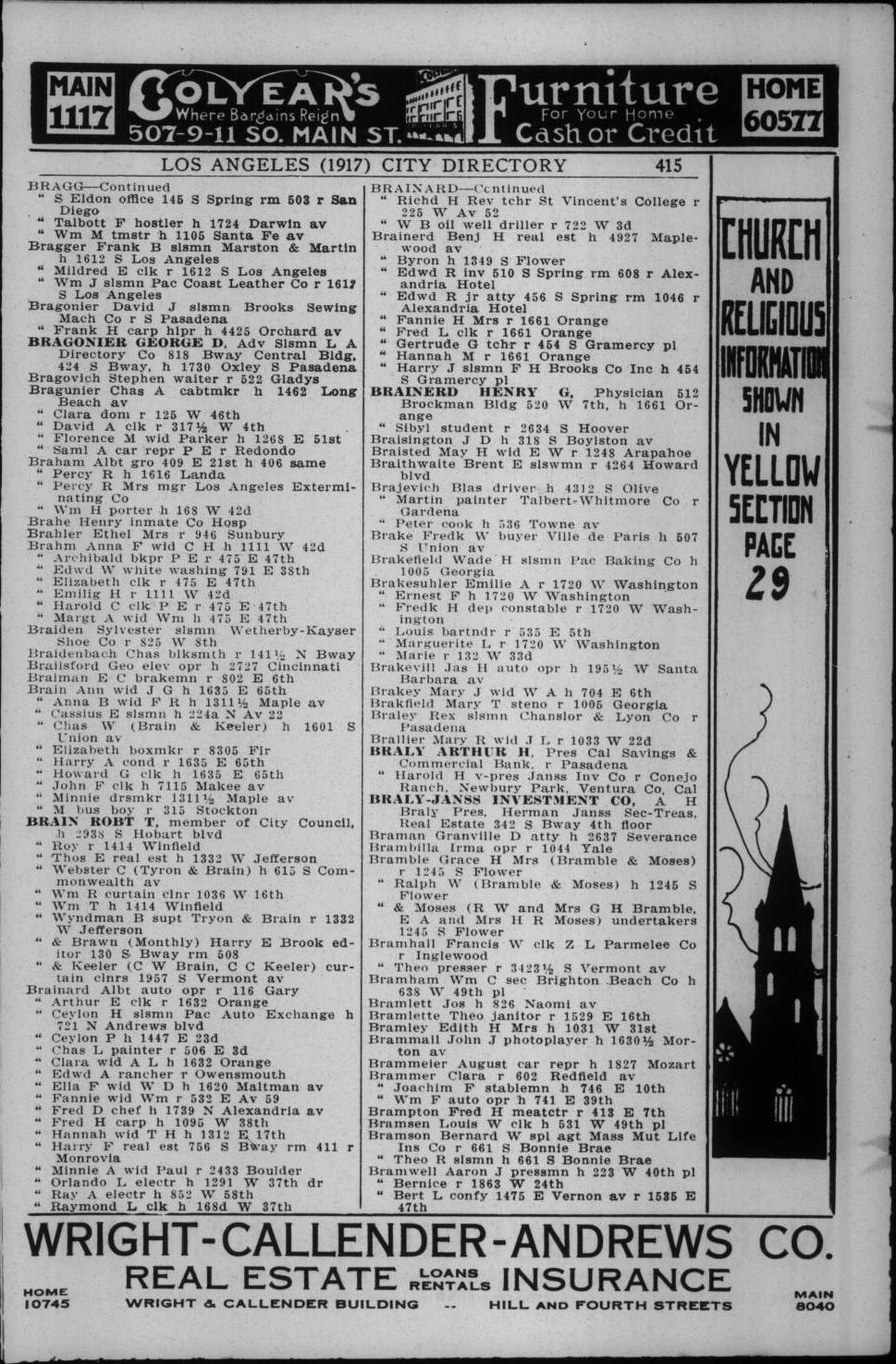 Document image missing. Admin needs to fix. 1917 Los Angeles City Directory. p415 Brogovich, Brajevich.jpg