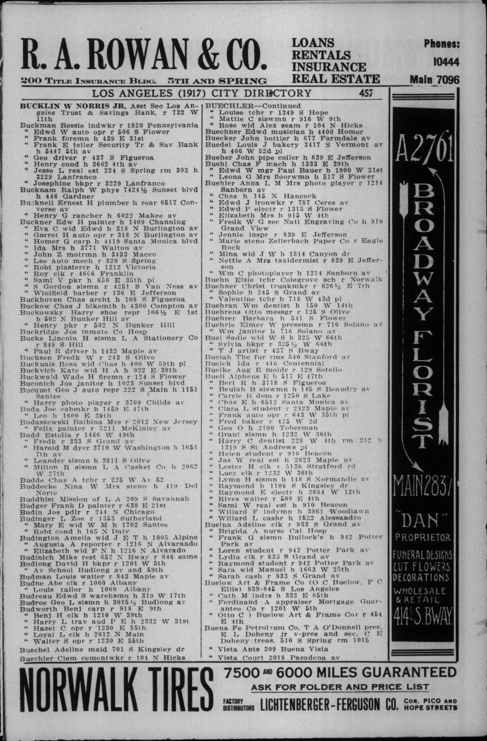 Document image missing. Admin needs to fix. 1917 Los Angeles City Directory. p457. Budinich.jpg