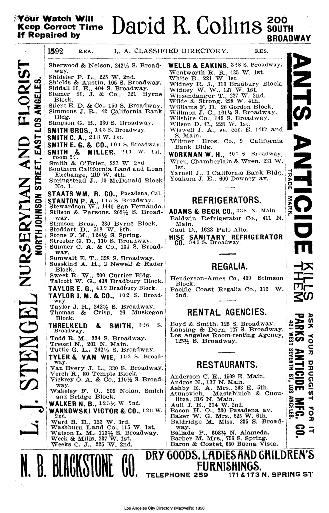 Document image missing. Admin needs to fix. 1896 Los Angeles City Directory. p1592. Restaurants.jpg