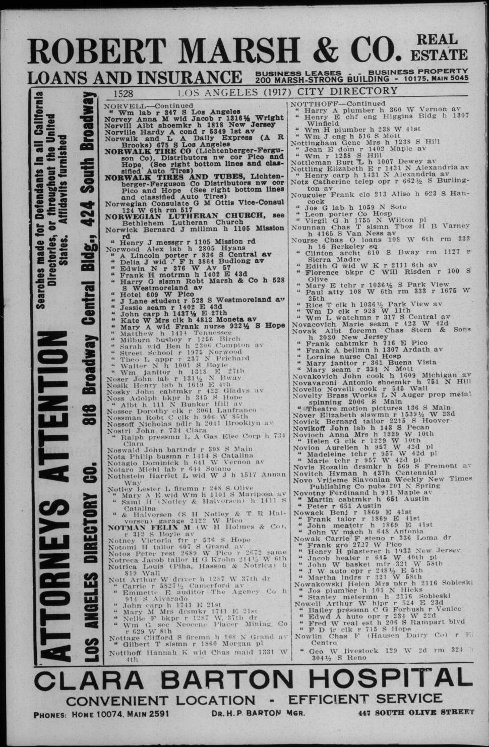 Document image missing. Admin needs to fix. 1917 Los Angeles City Directory. p1528. Novakovich.jpg