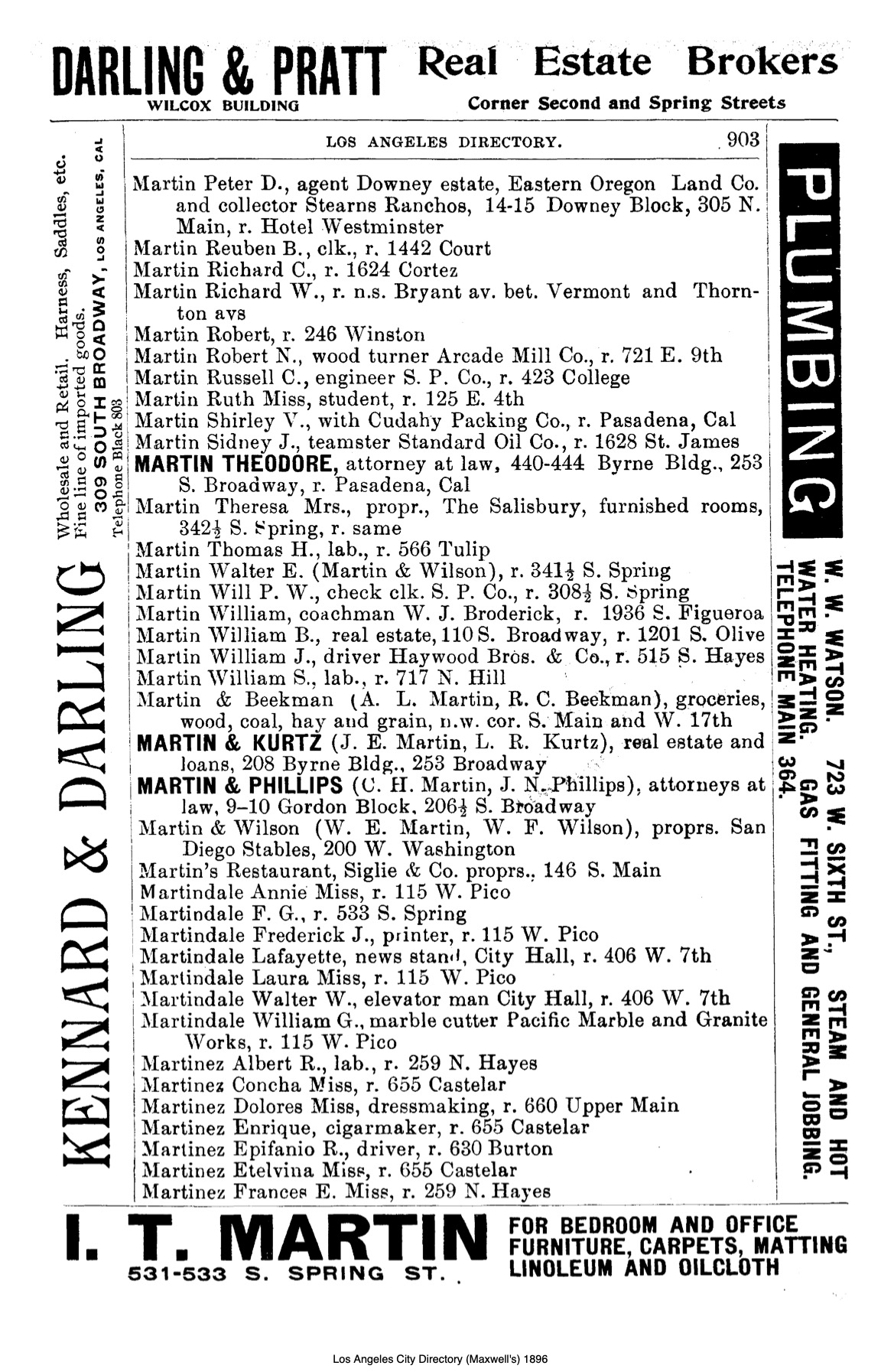 Document image missing. Admin needs to fix. 1896 Los Angeles City Directory. p903. Martin's Restaurant.jpg