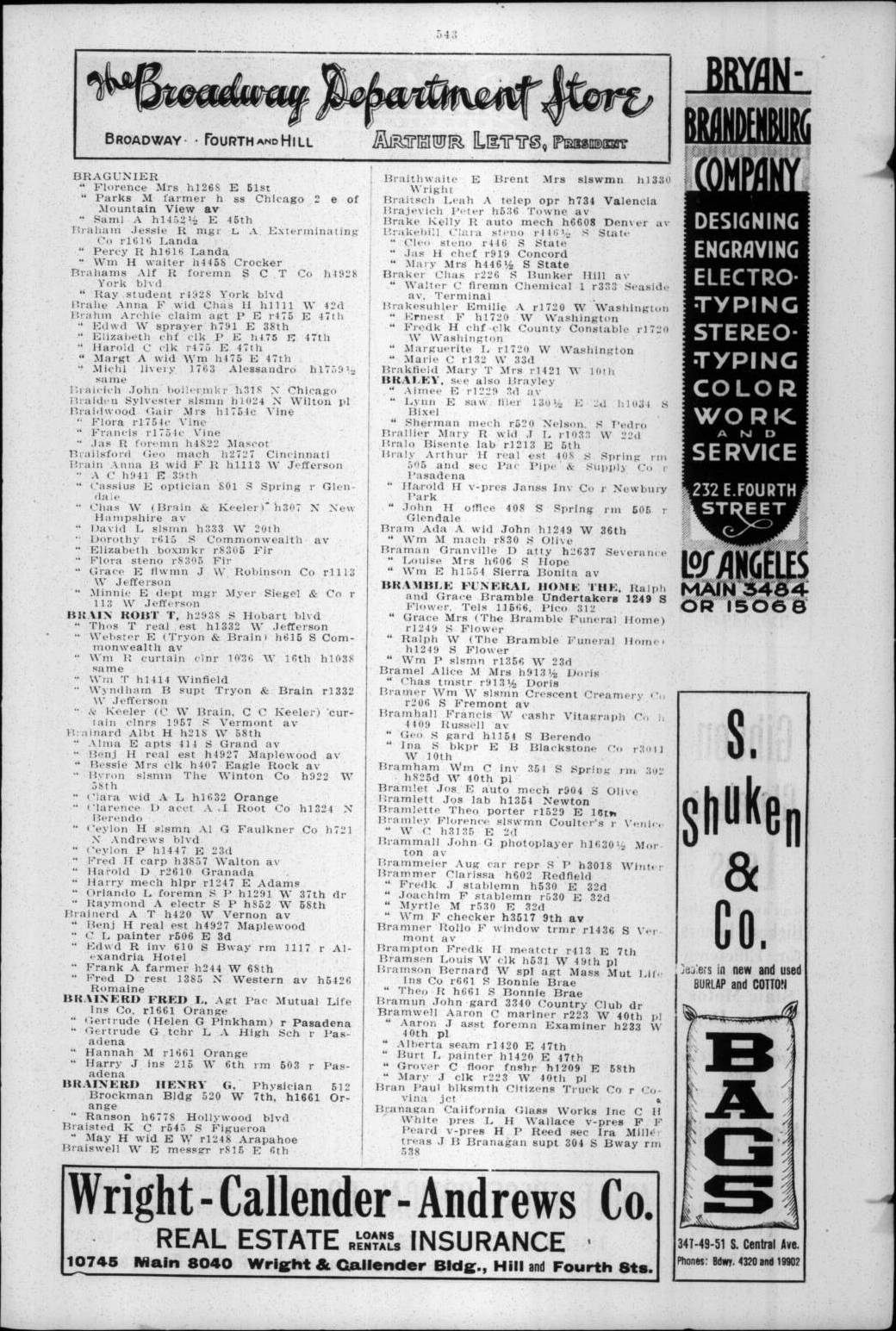 Document image missing. Admin needs to fix. 1920 Los Angeles City Directory. p513. Brajevich.jpg