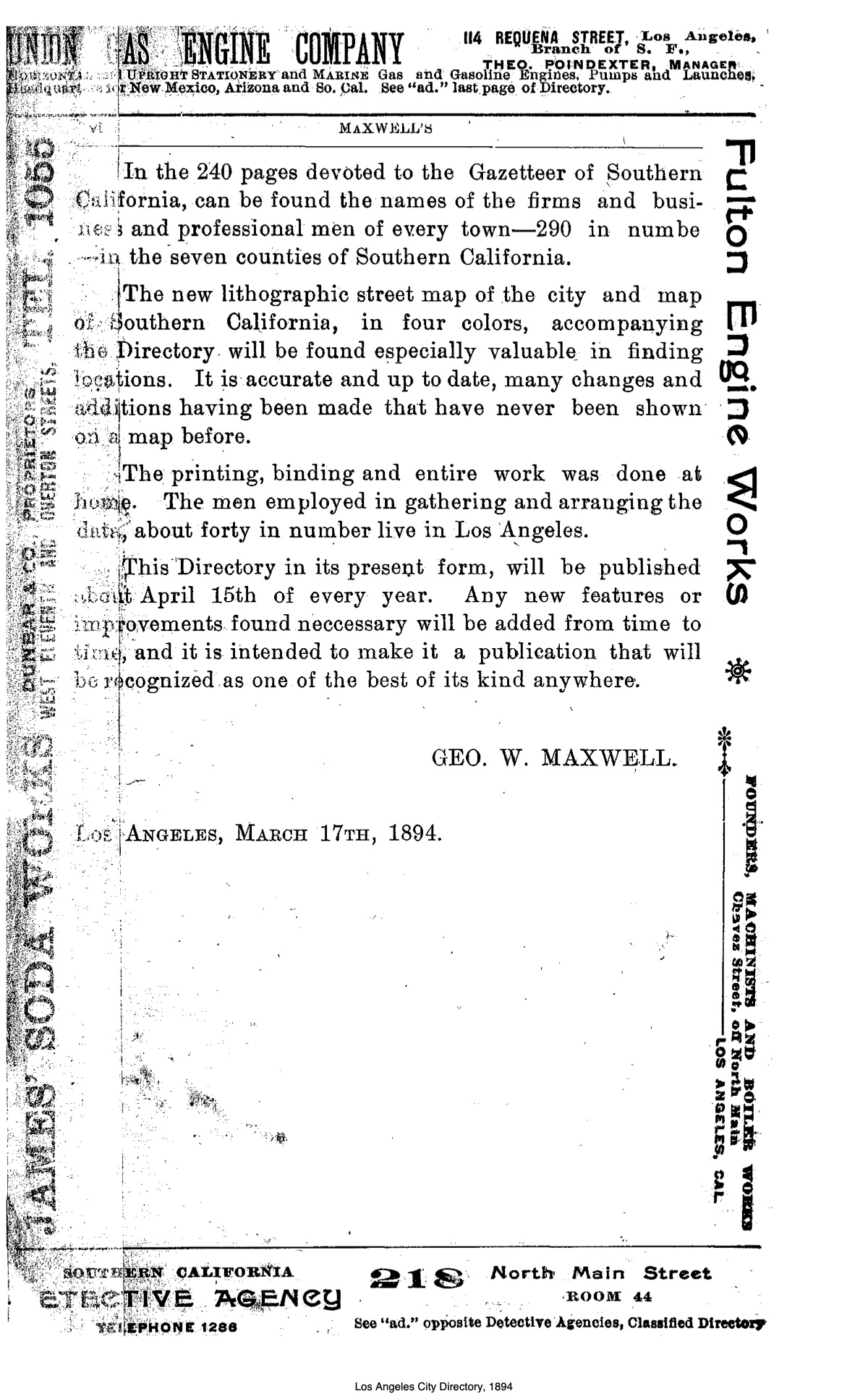 Document image missing. Admin needs to fix. 1894 Los Angeles City Directory-Maxwell.  pvi. Mar. 17 1894 foreward.jpg