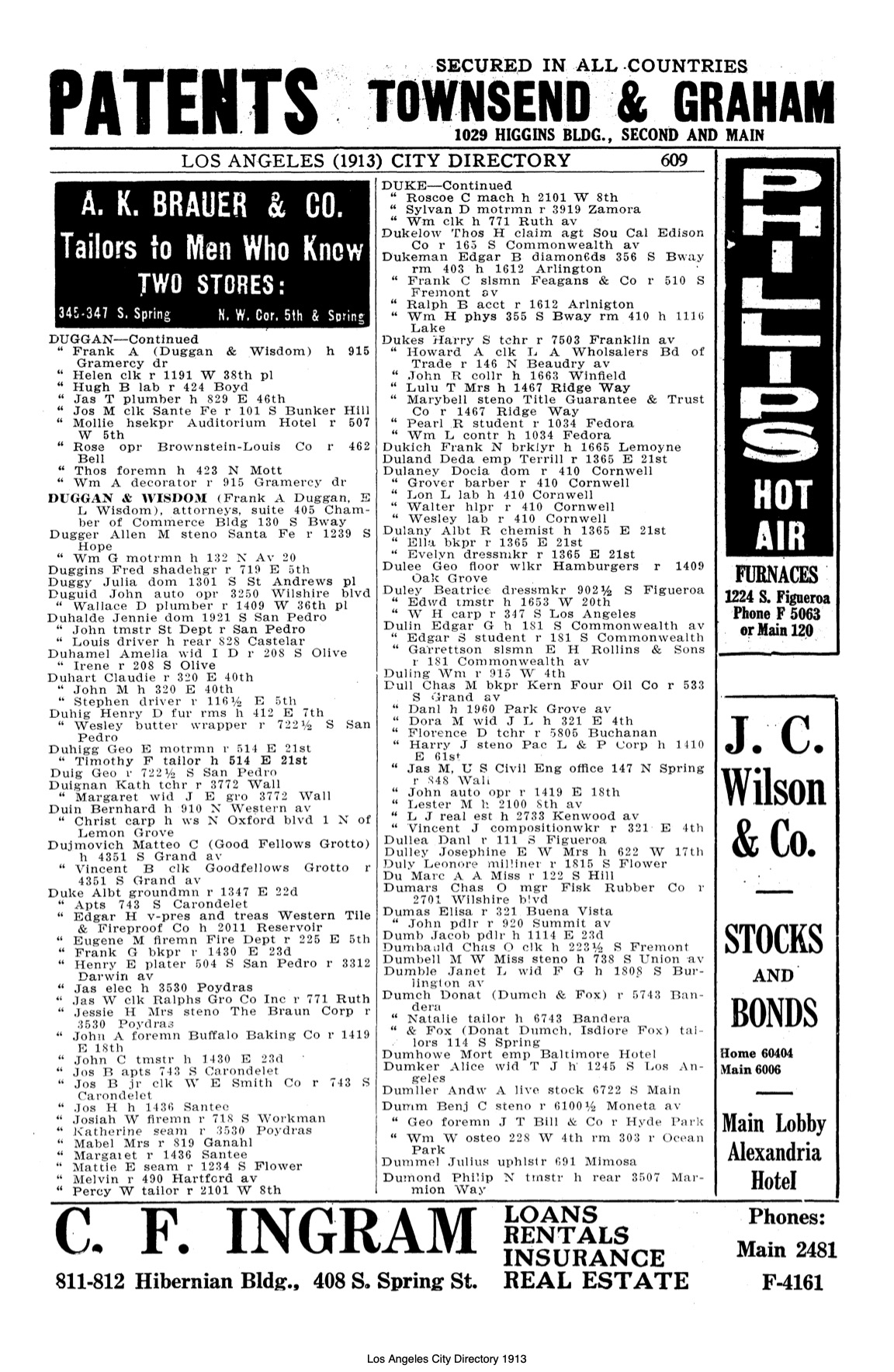 Document image missing. Admin needs to fix. 1913 Los Angeles City Directory. p609. Dujmovich.jpg