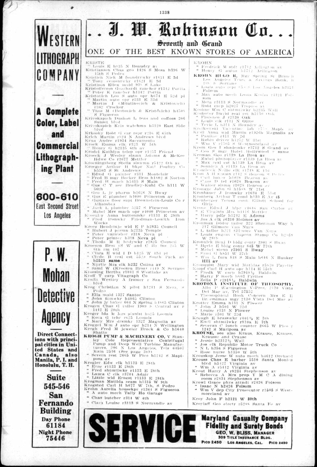 Document image missing. Admin needs to fix. 1920 Los Angeles City Directory. p1338. Kristovich.jpg