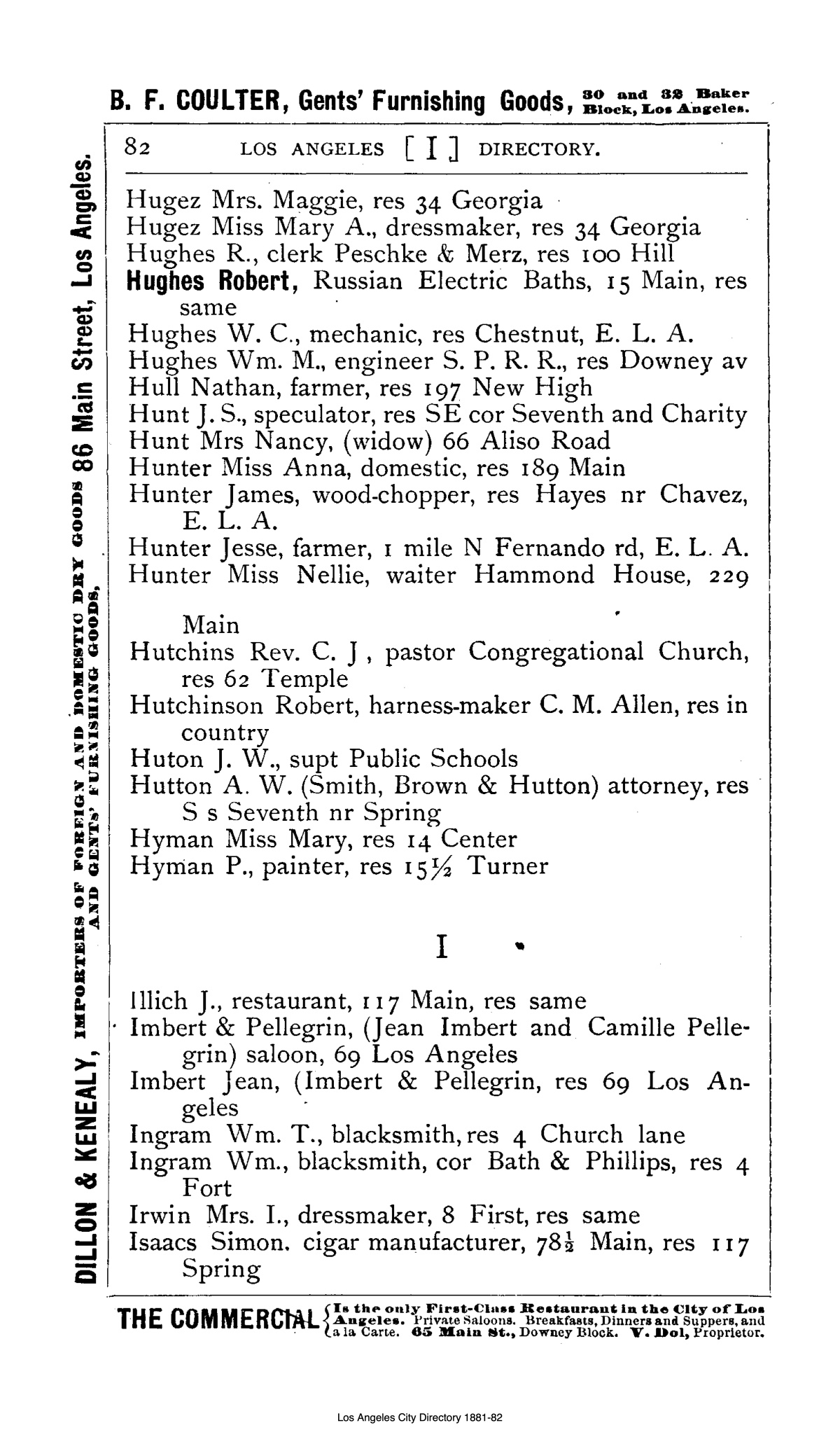 Document image missing. Admin needs to fix. 1881-2 Los Angeles City Directory. p82. Illich.jpg