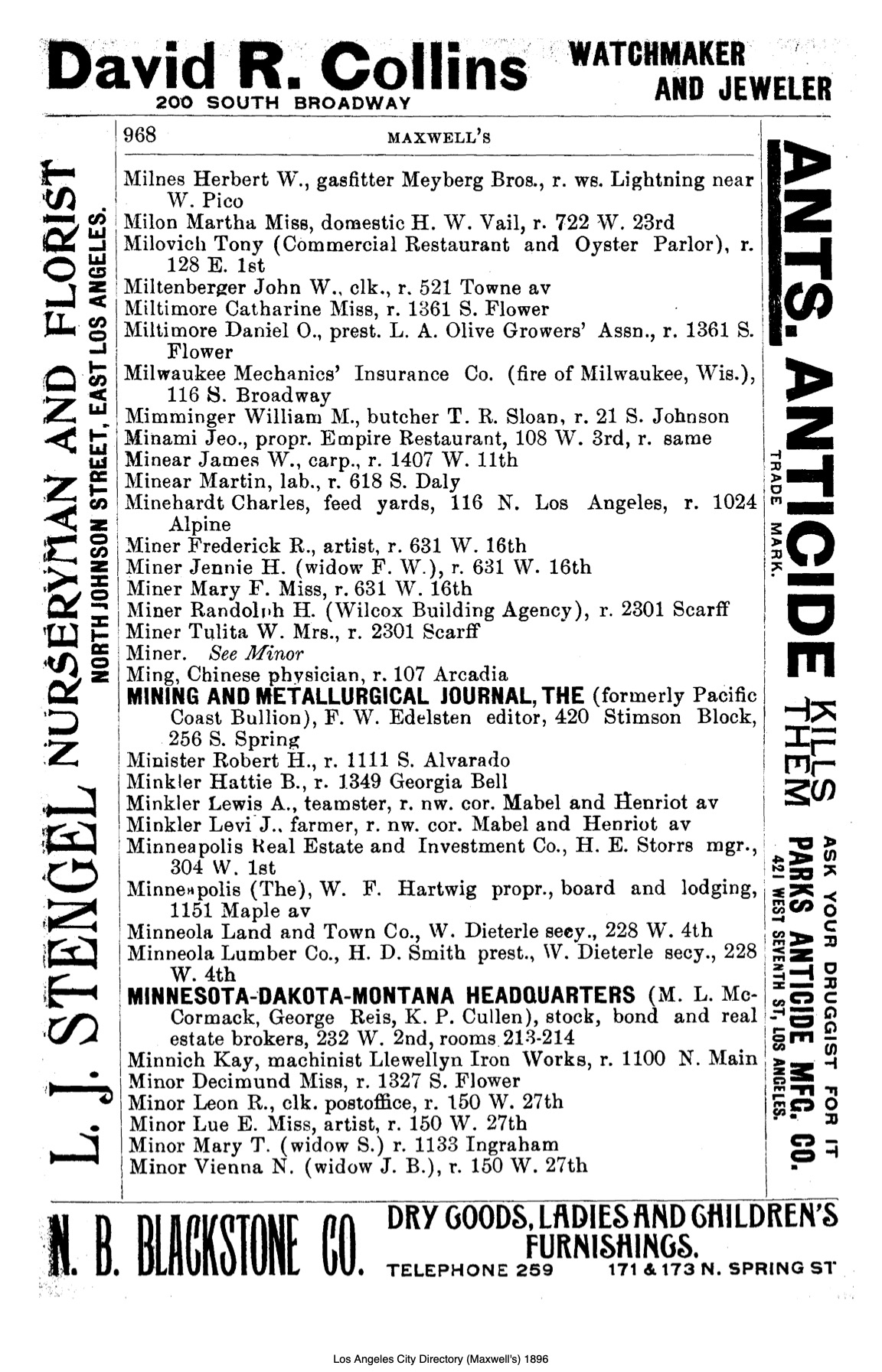 Document image missing. Admin needs to fix. 1896 Los Angeles City Directory. p968. Milovich.jpg