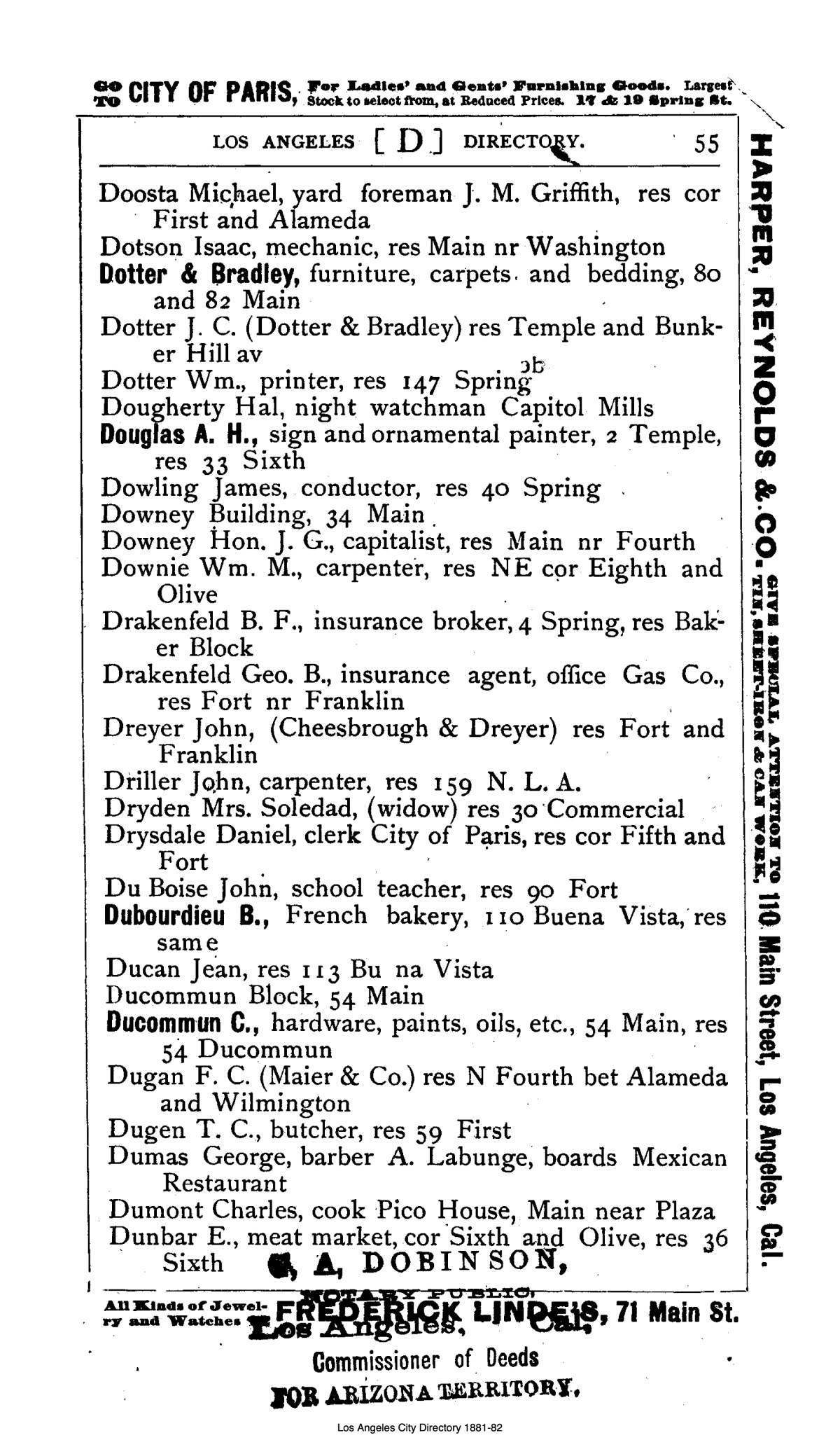 Document image missing. Admin needs to fix. 1881-2 Los Angeles City Directory. p56. Downey Block.jpg