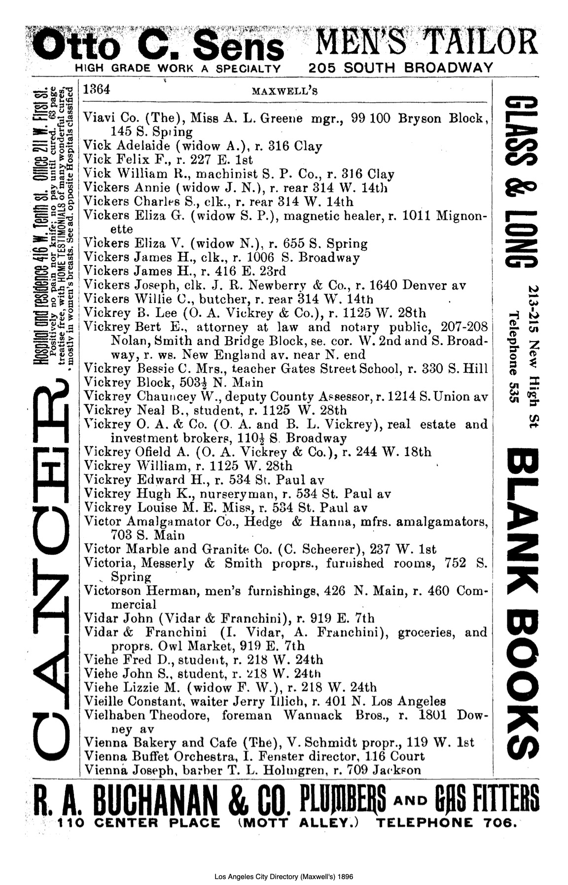 Document image missing. Admin needs to fix. 1896 Los Angeles City Directory. p1384, Vielle. waiter Illich.jpg