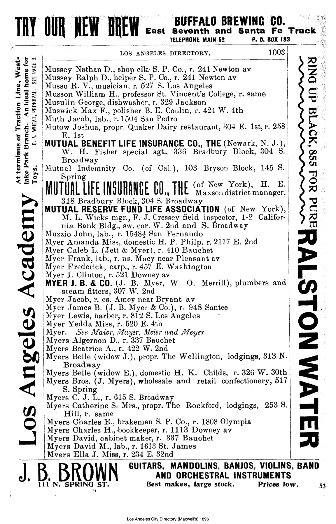 Document image missing. Admin needs to fix. 1896 Los Angeles City Directory. p1003. 329 Jackson .jpg