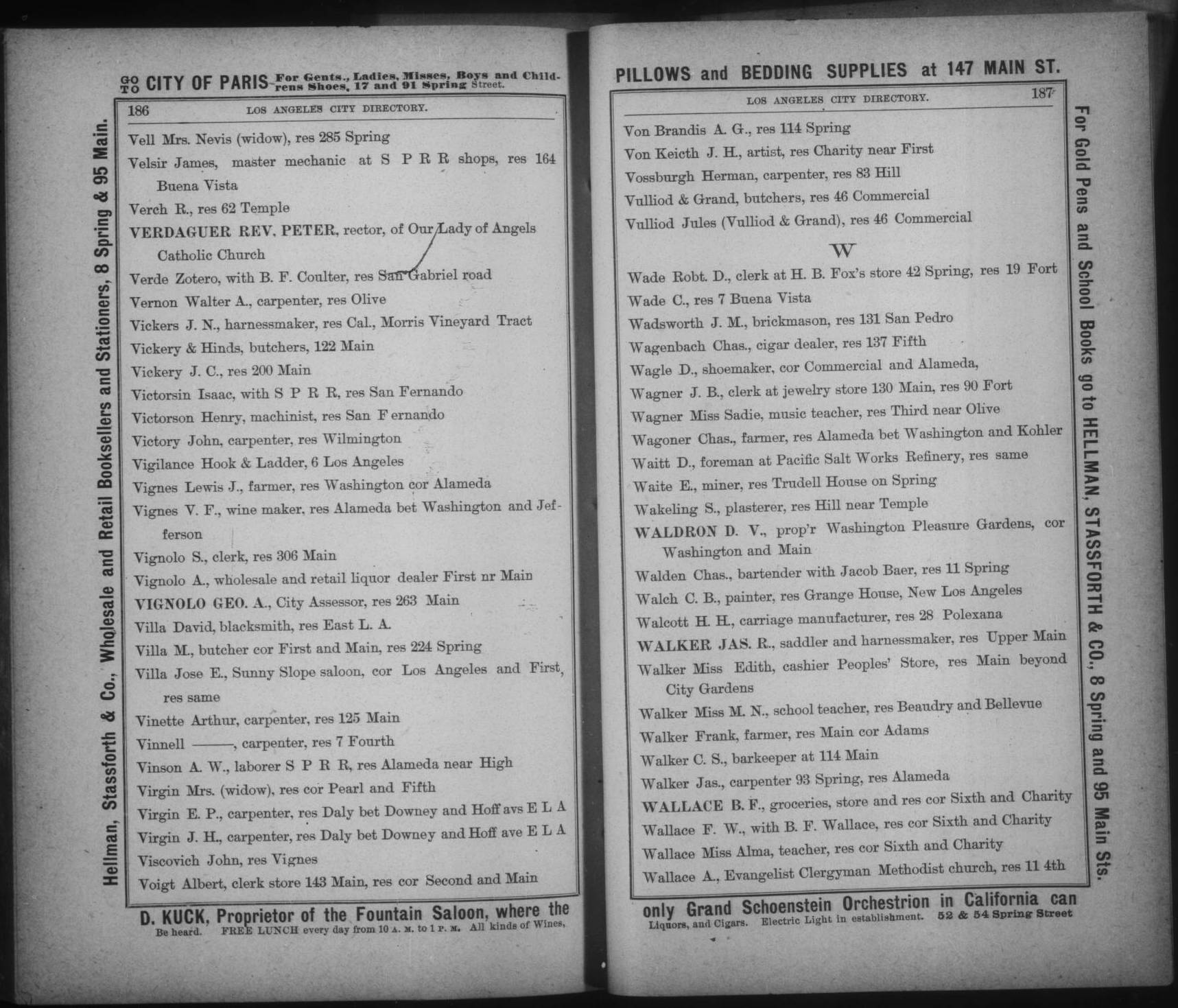 Document image missing. Admin needs to fix. 1883-1884 Los Angeles and Santa Ana Valley, Los Angeles Directory Publishing Co. p186. John Viscovich.jpg