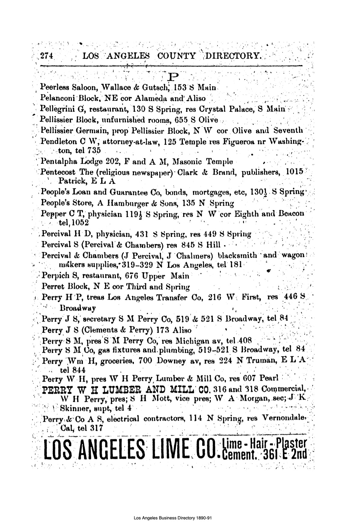 Document image missing. Admin needs to fix. 1890–1 Los Angeles and Orange County Business Directory (WM Pearsall). p274. S Perpich, 676 Upper Main.jpg