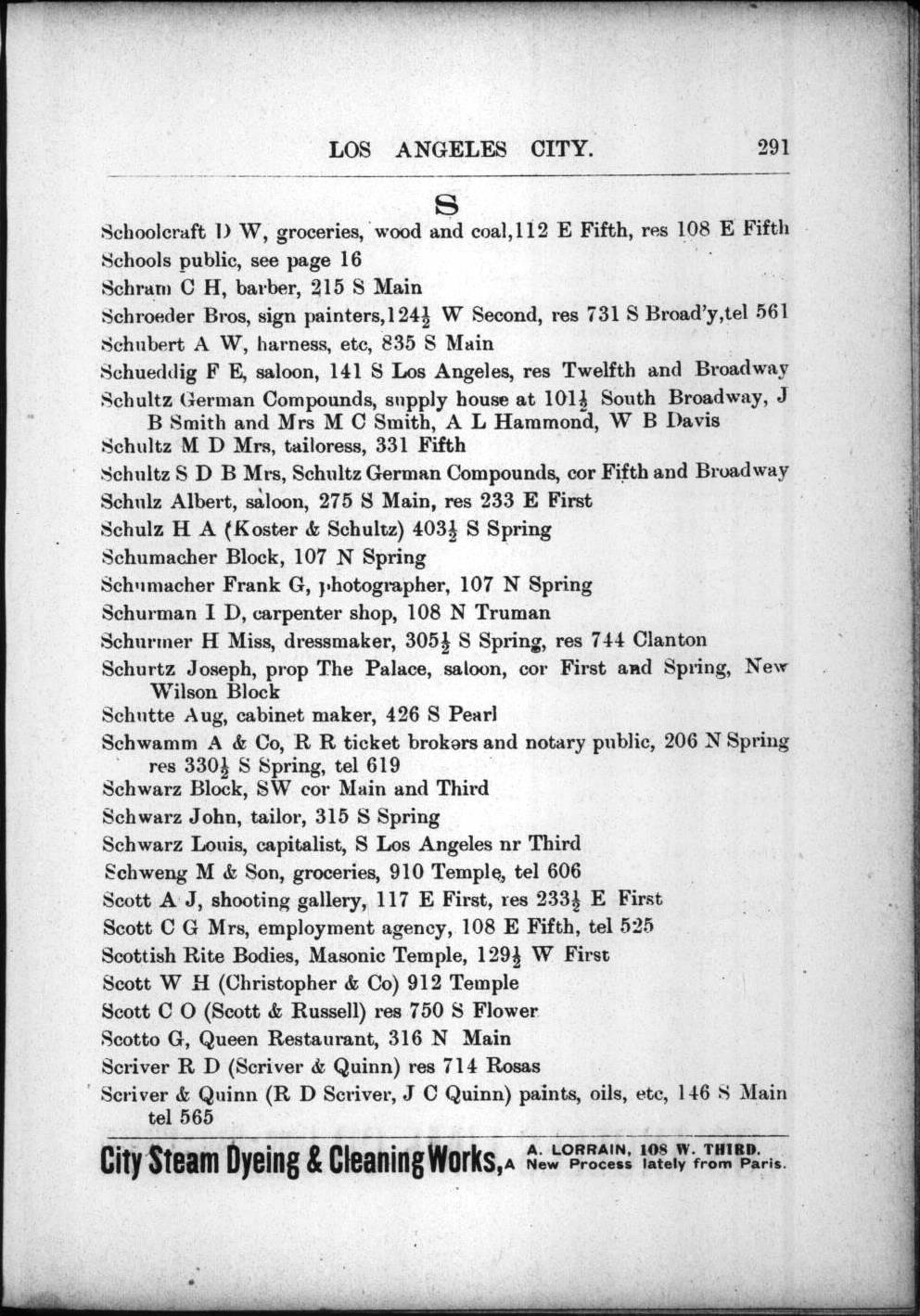 Document image missing. Admin needs to fix. 1890–1 Los Angeles and Orange County Business Directory (WM Pearsall). p291 G Scotto.jpg