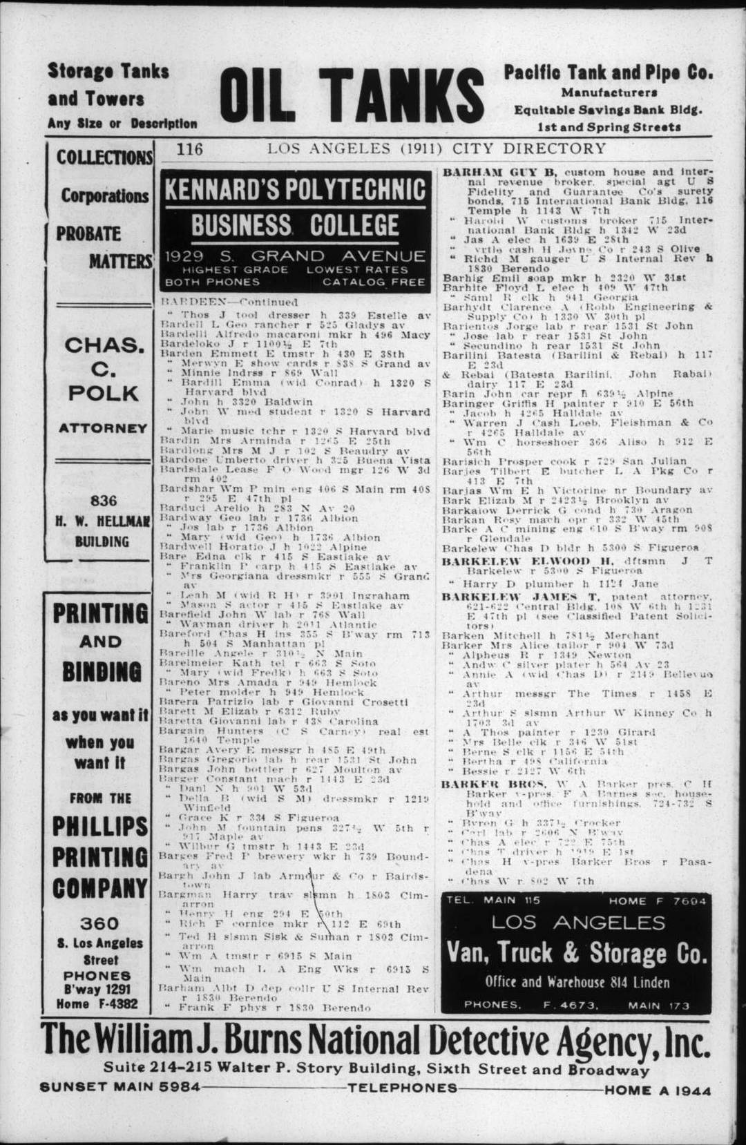 Document image missing. Admin needs to fix. 1911 Los Angeles City Directory. p116. Barisich.jpg