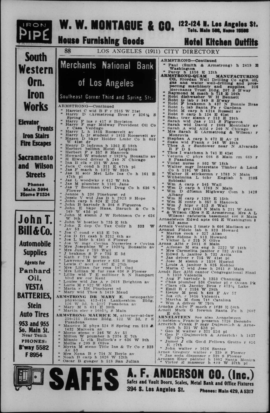 Document image missing. Admin needs to fix. 1911 Los Angeles City Directory. p88. Arnerich.jpg