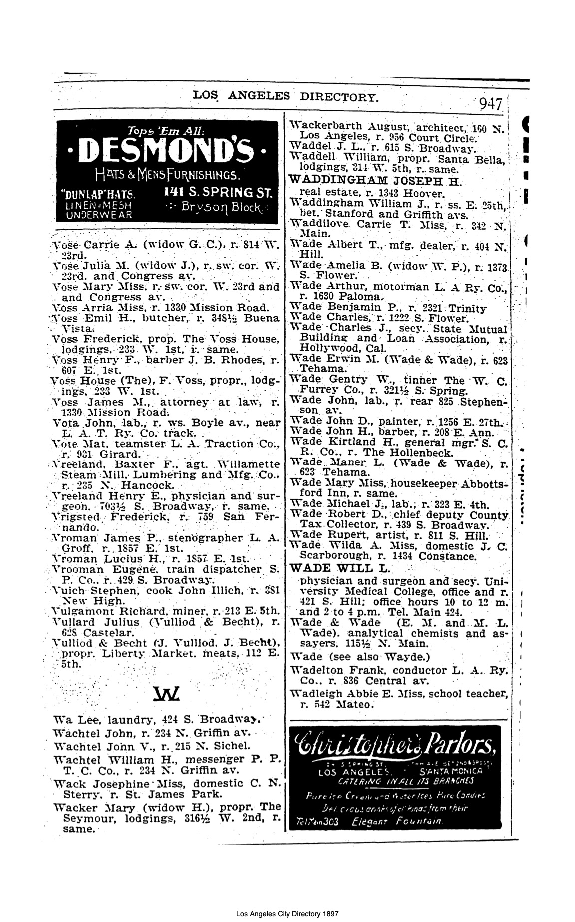 Document image missing. Admin needs to fix. 1897 Los Angeles City Directory-Maxwell. p947. Vuich.jpg