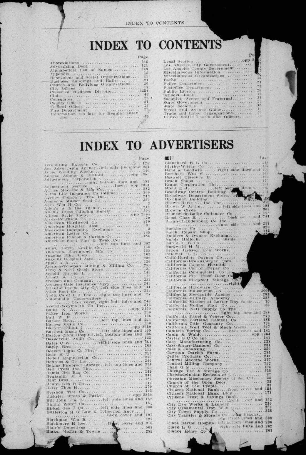 Document image missing. Admin needs to fix. 1920 Los Angeles City Directory. p9. ToC.jpg