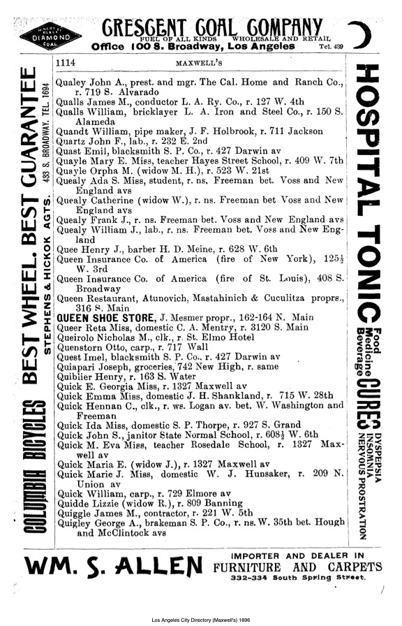 Document image missing. Admin needs to fix. 1896 Los Angeles City Directory. p1114. Queen Restaurant Atunovich, Mastahinich & Cuculitza 316 S Main.jpg