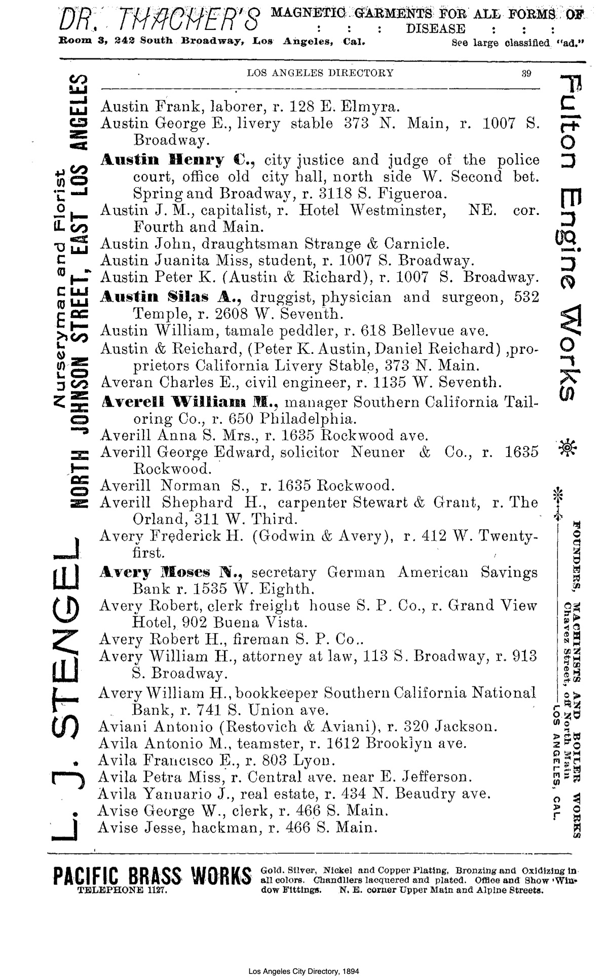 Document image missing. Admin needs to fix. 1894 Los Angeles City Directory-Maxwell. p39. Aviani.jpg