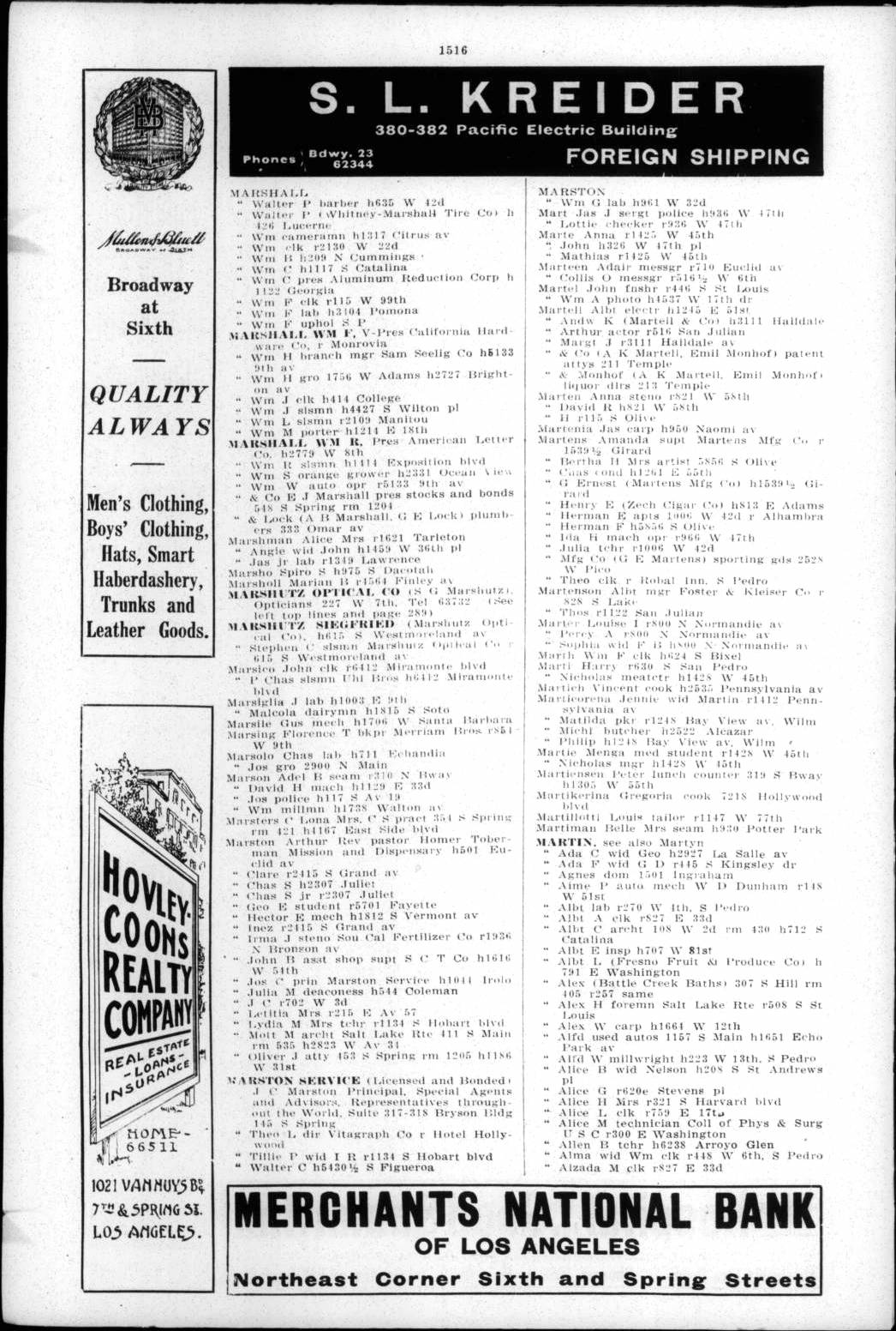 Document image missing. Admin needs to fix. 1920 Los Angeles City Directory. p1516. Martich.jpg