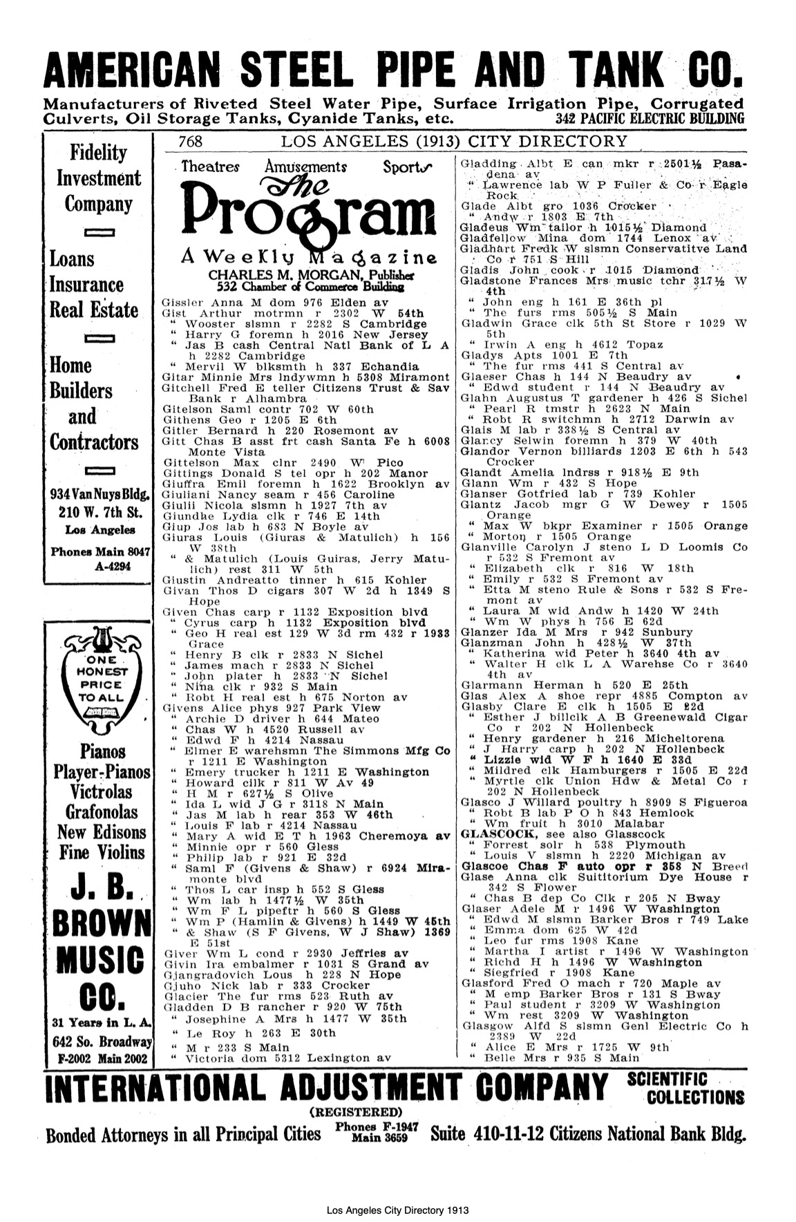 Document image missing. Admin needs to fix. 1913 Los Angeles City Directory. p768. Giuras.jpg