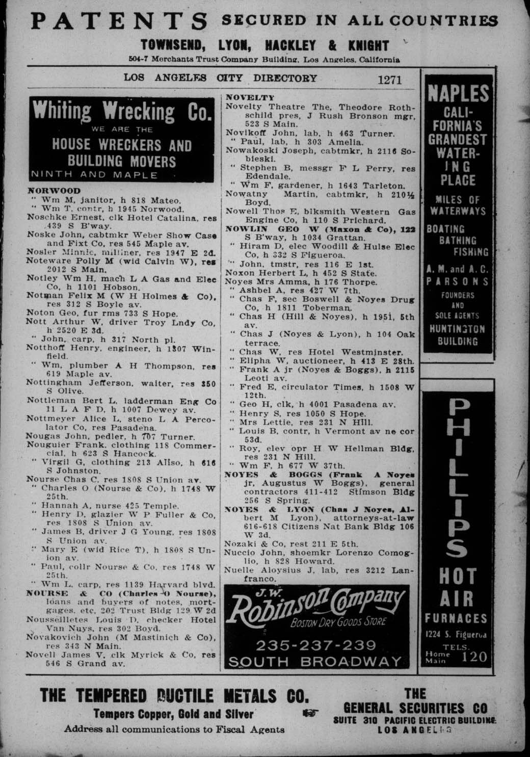 Document image missing. Admin needs to fix. 1906 Los Angeles City Directory (Co.). p1271. Novakovich.jpg