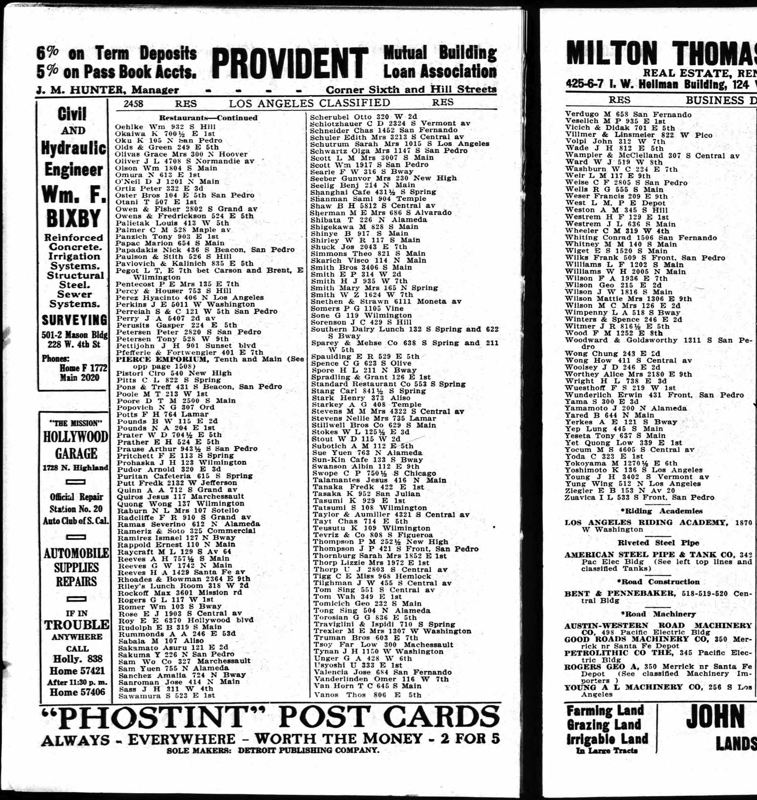 Document image missing. Admin needs to fix. 1913 Los Angeles City Directory. p2458 Restaurants. Visco 114 N Main.jpg